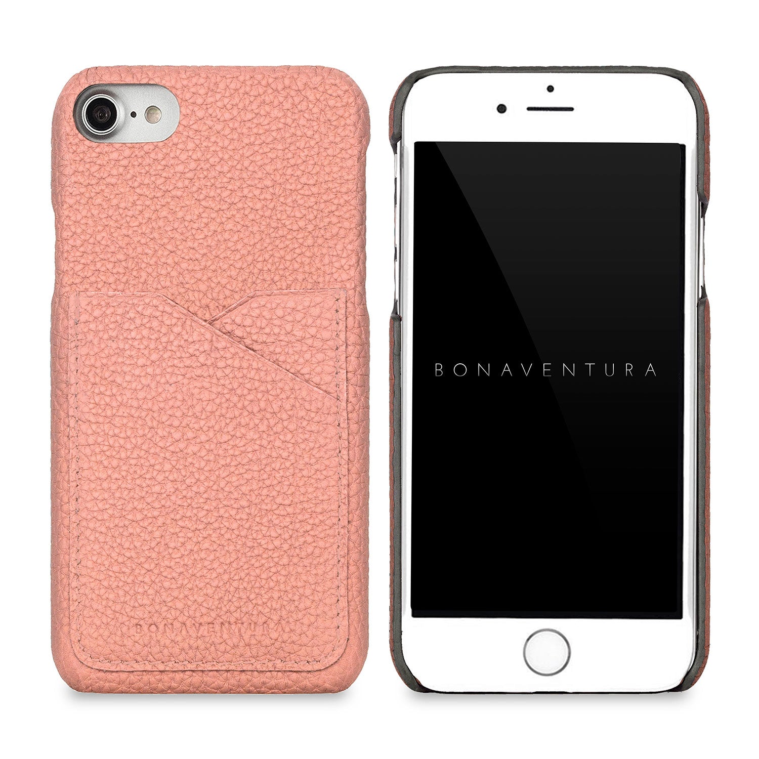 iPhone SE / 8 / 7 / 6s / 6 Back Cover Case Shrink Leather (Coral Pink)