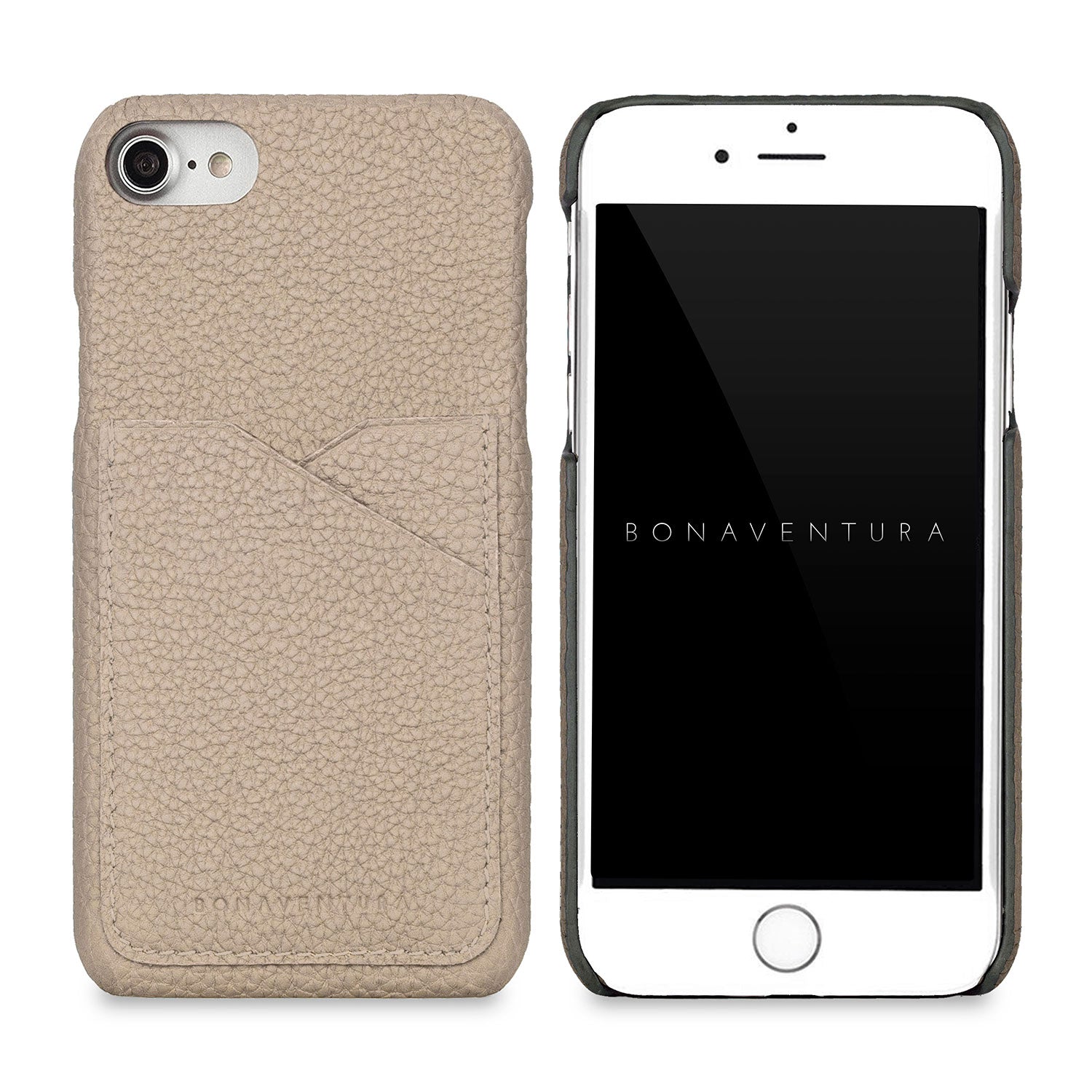 iPhone SE / 8 / 7 / 6s / 6 Back Cover Case Shrink Leather (Greige)