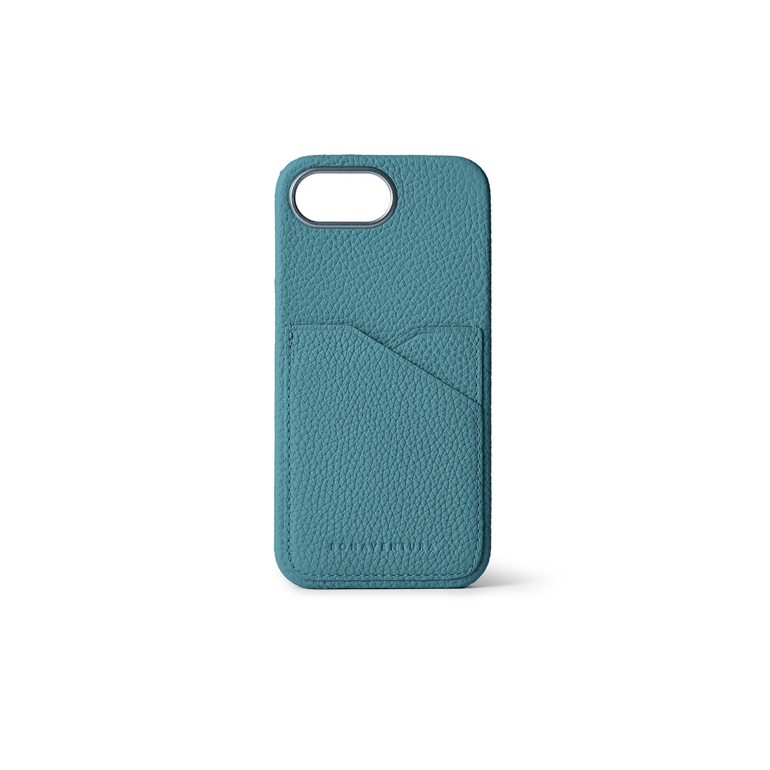 iPhone 16e Back Cover Case Shrink Leather (Blue Cyan)