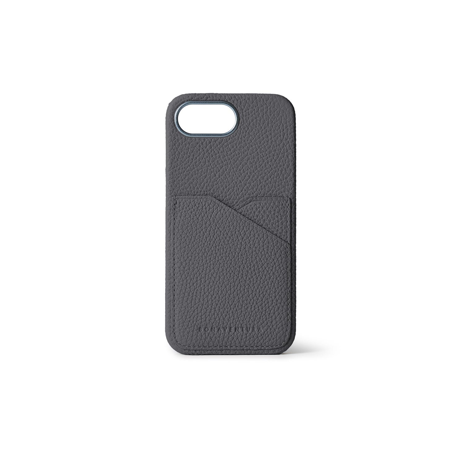 iPhone 16e Back Cover Case Shrink Leather (Charcoal Gray)