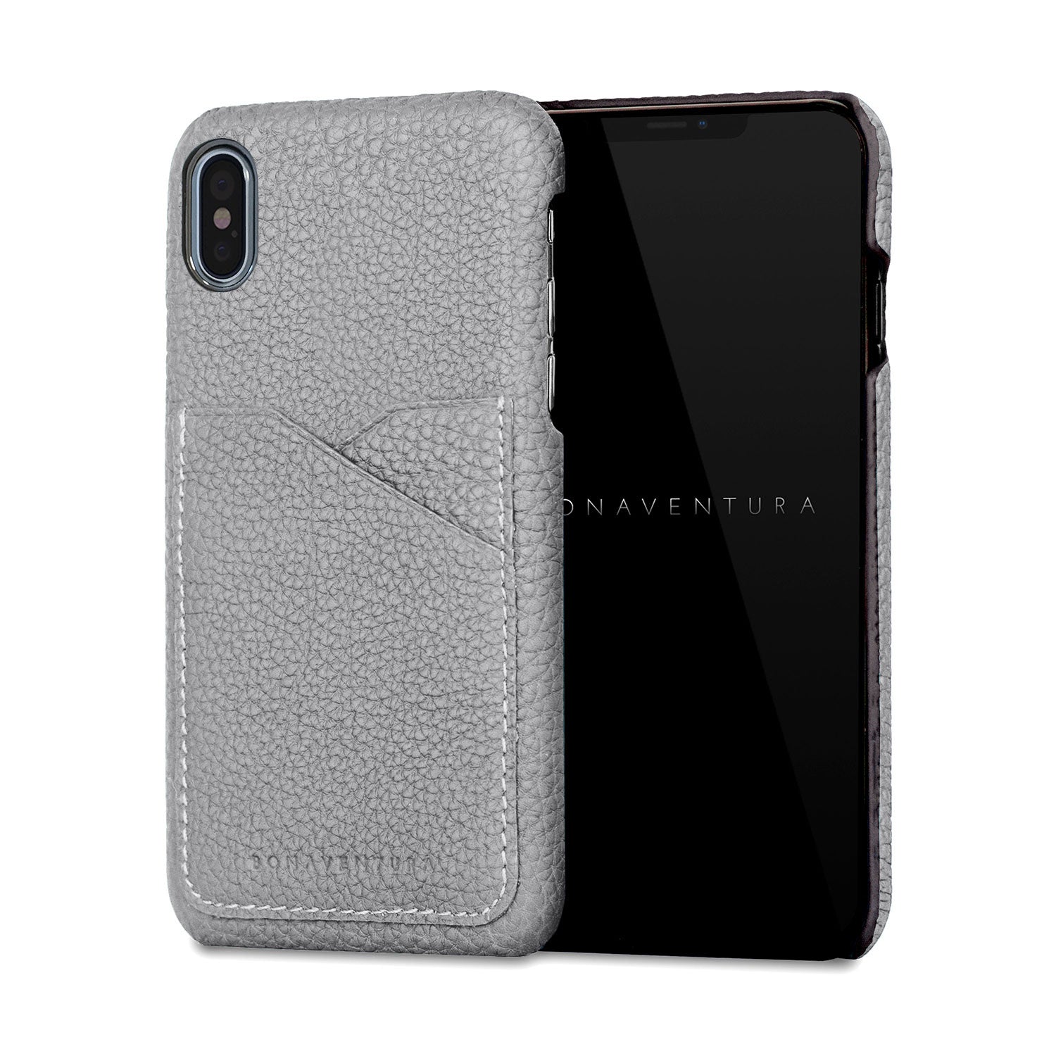 iPhone X / Xs Back Cover Case Shrink Leather (Blue Cyan)