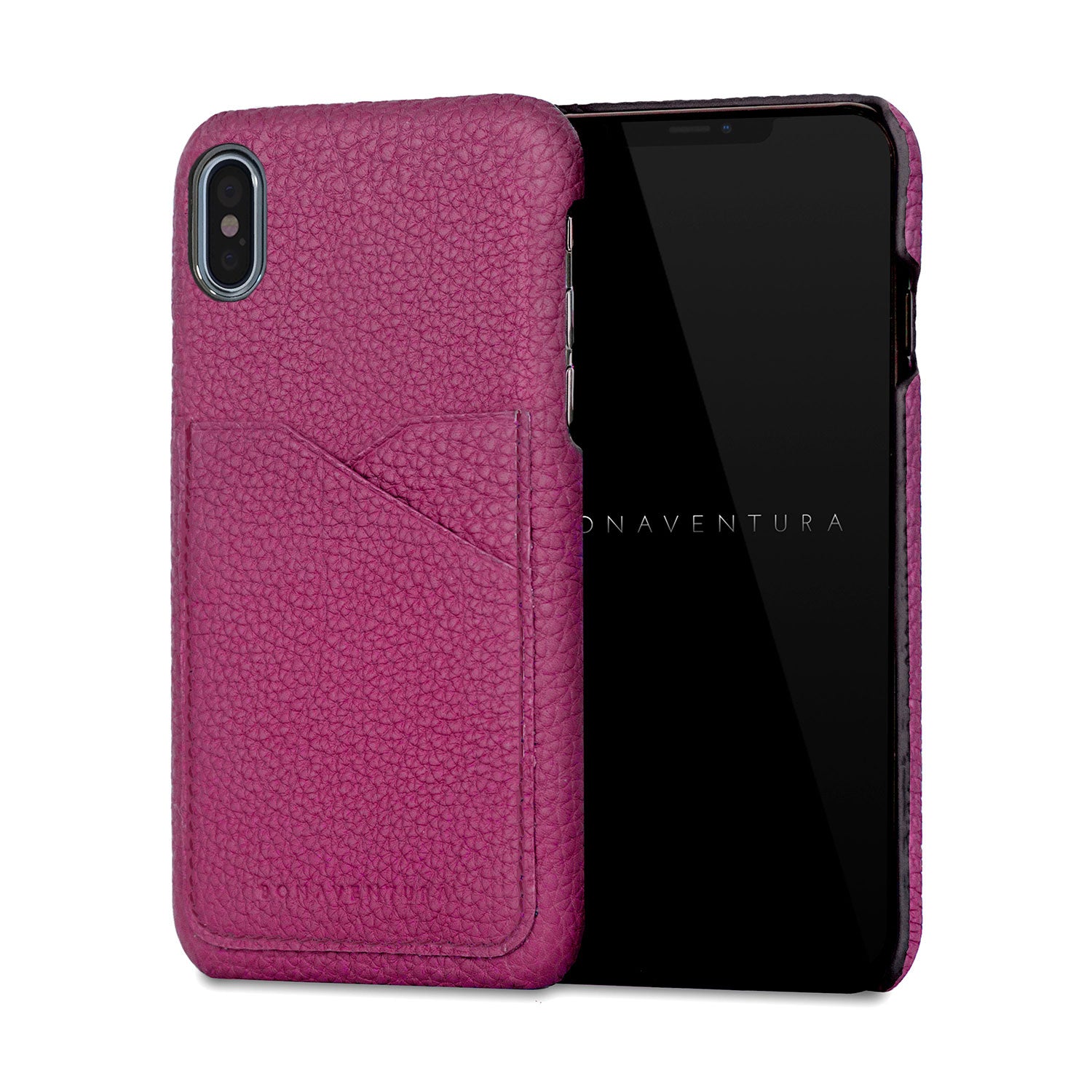 iPhone X / Xs Back Cover Case Shrink Leather (Anemone Purple)