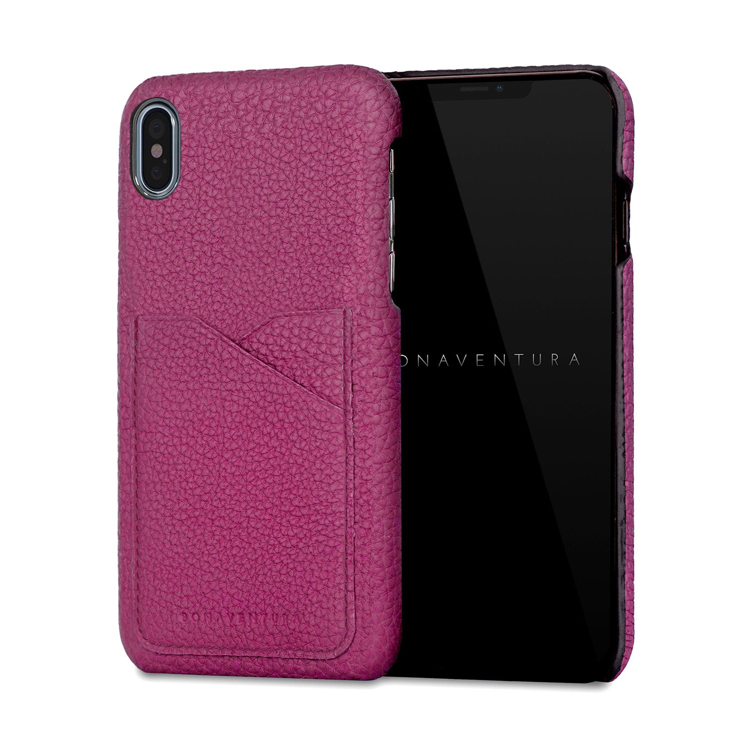 iPhone Xs Max Back Cover Case Shrink Leather (Anemone Purple)