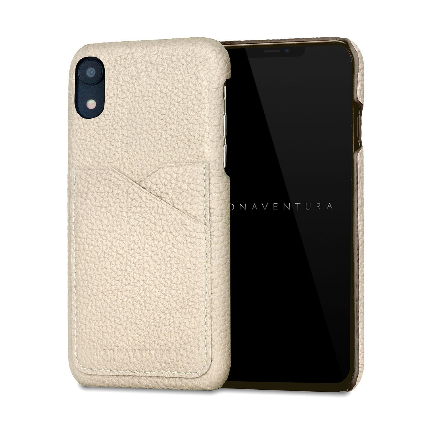 iPhone XR Back Cover Case Shrink Leather (Ivory)
