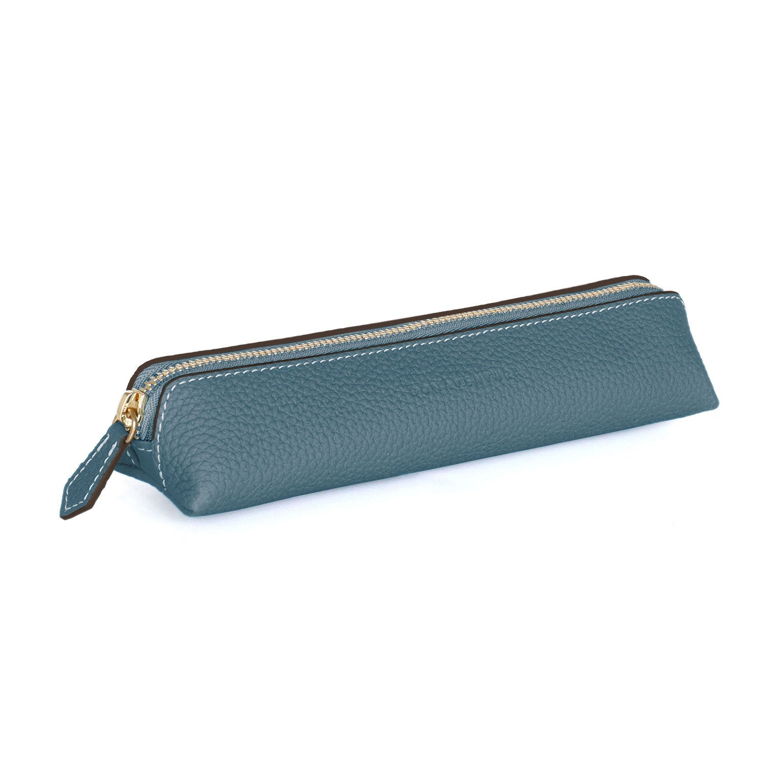 Pen Case Shrink Leather (Blue Cyan)