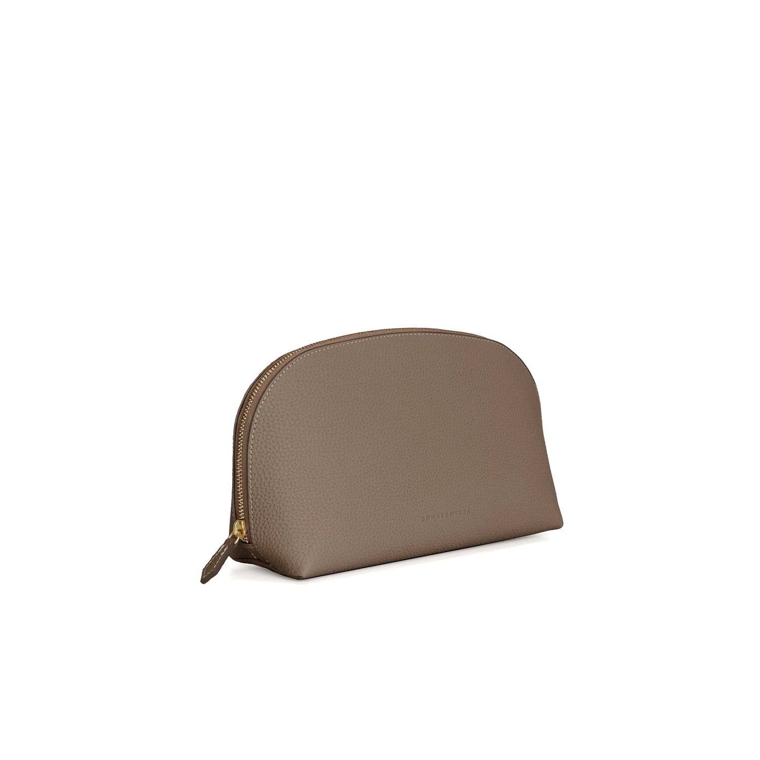 Cosmetic Pouch Bottalato Leather (Etoupe - Large)