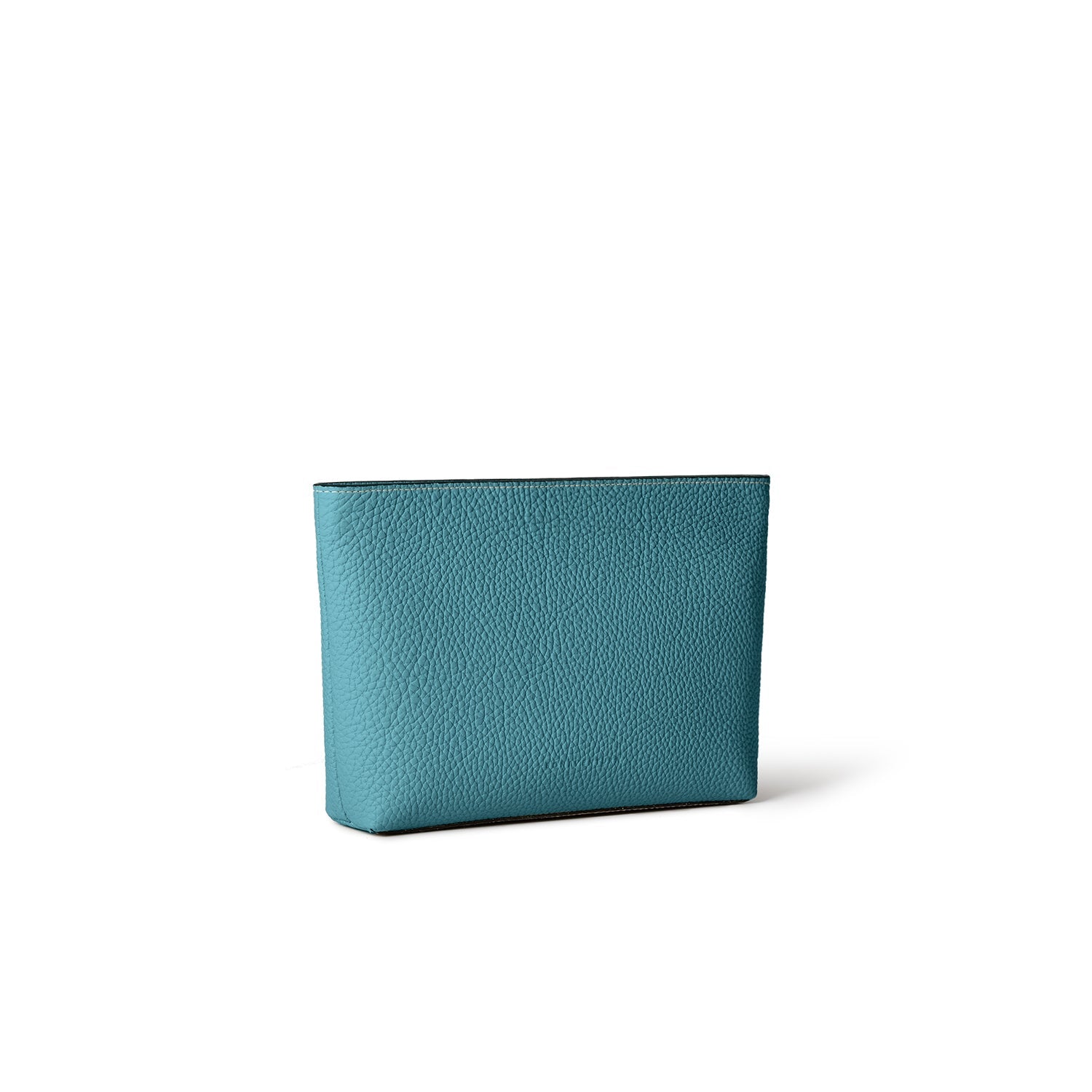 Square Pouch Shrink Leather (Blue Cyan - Small)