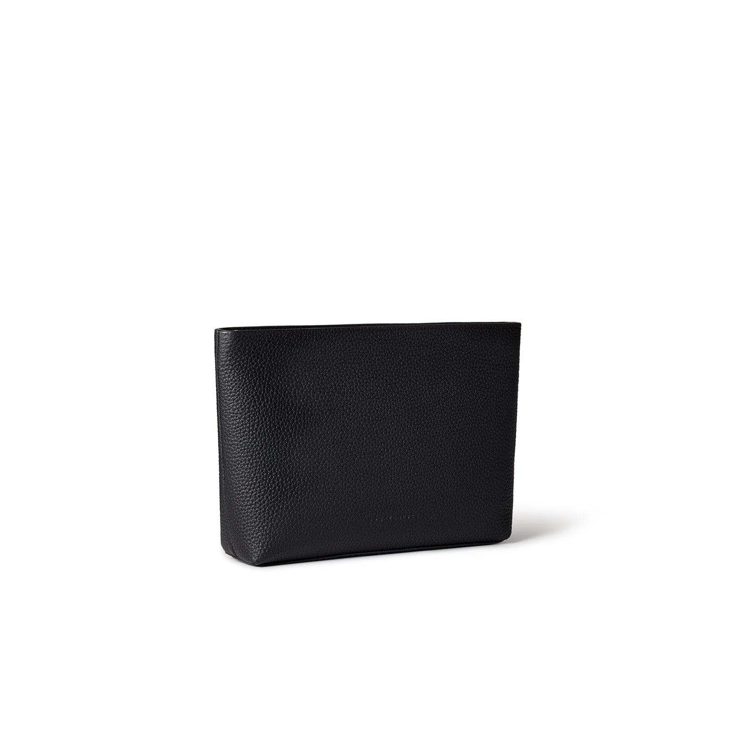 Square Pouch Shrink Leather (Black - Small)