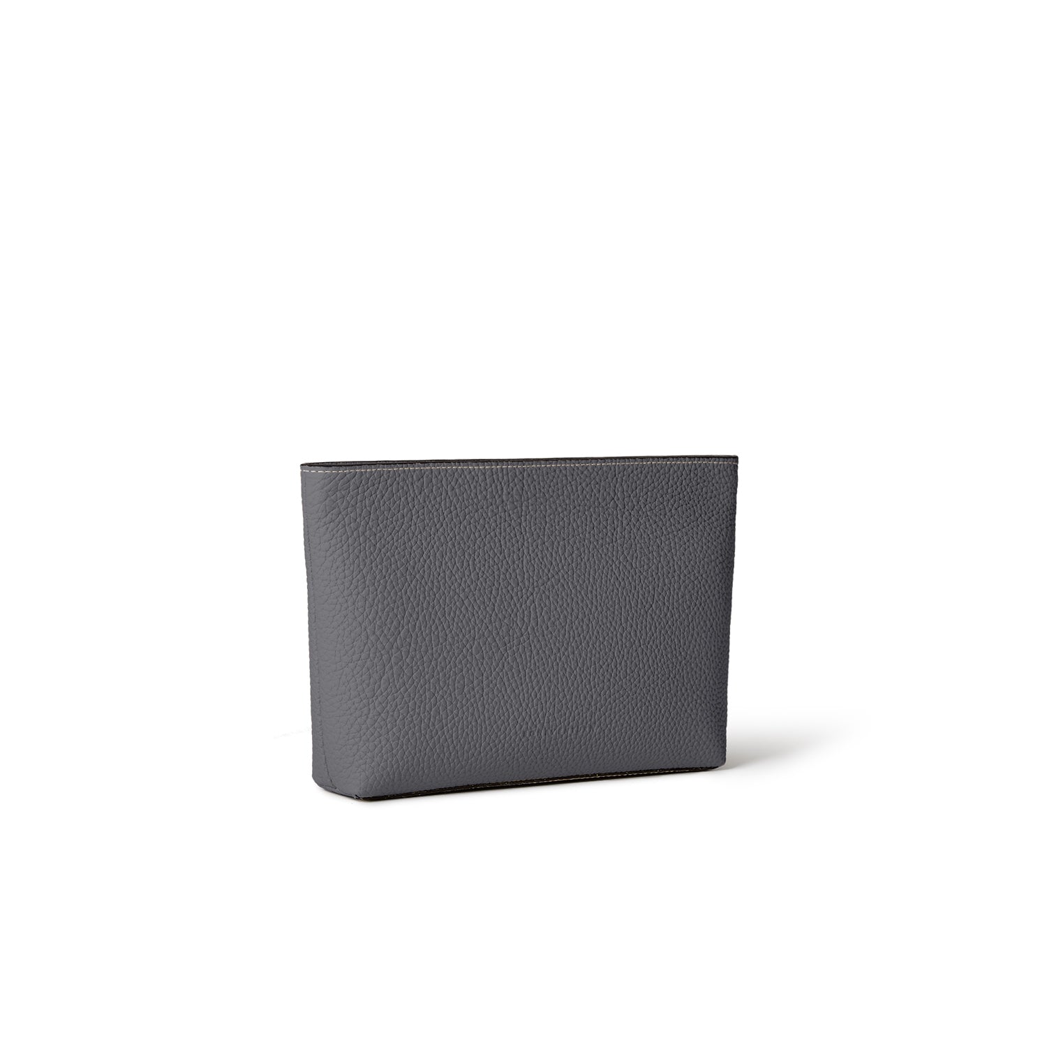Square Pouch Shrink Leather (Charcoal Gray - Small)