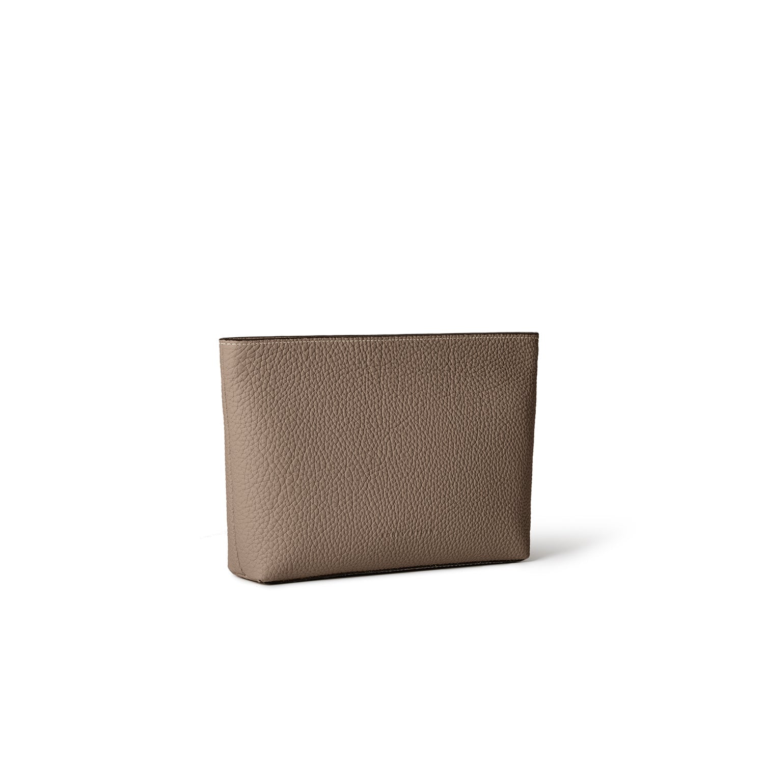 Square Pouch Bottalato Leather (Etoupe - Small)