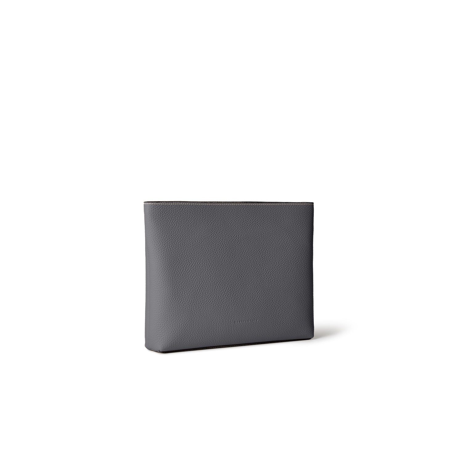 Square Pouch Shrink Leather (Charcoal Gray - Medium)