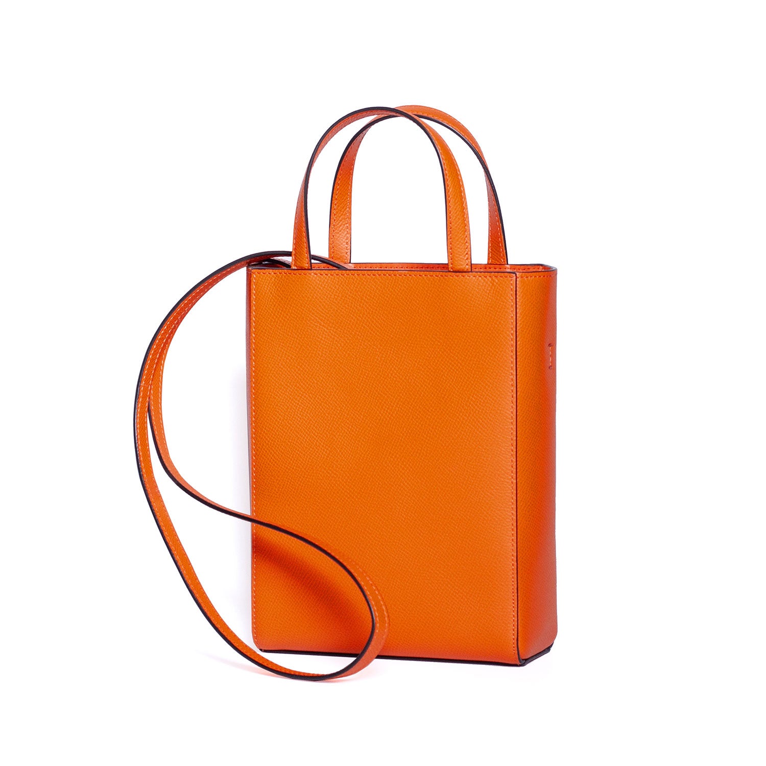 Shopper Bag Nobile Leather (Orange - Mini)