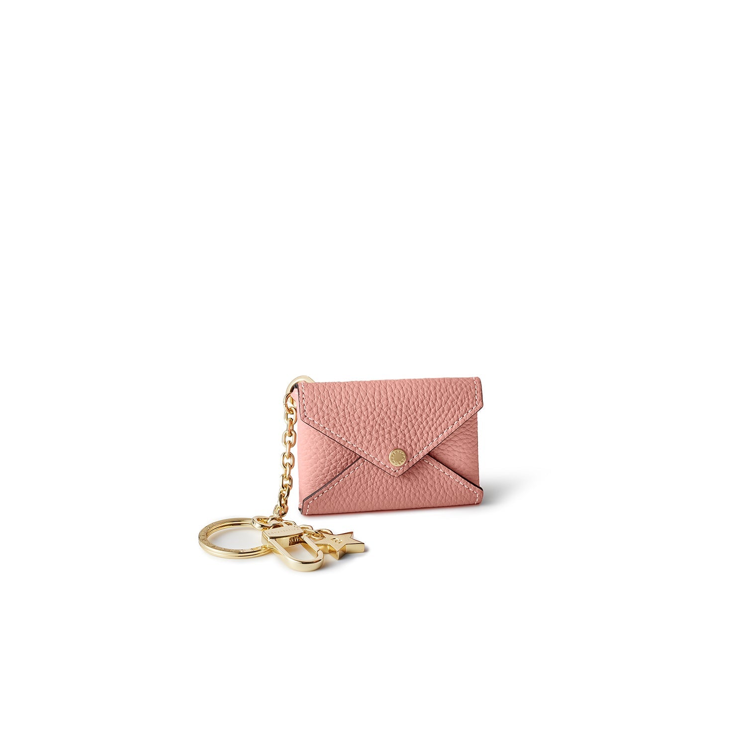 Star Key Holder Shrink Leather (Coral Pink)