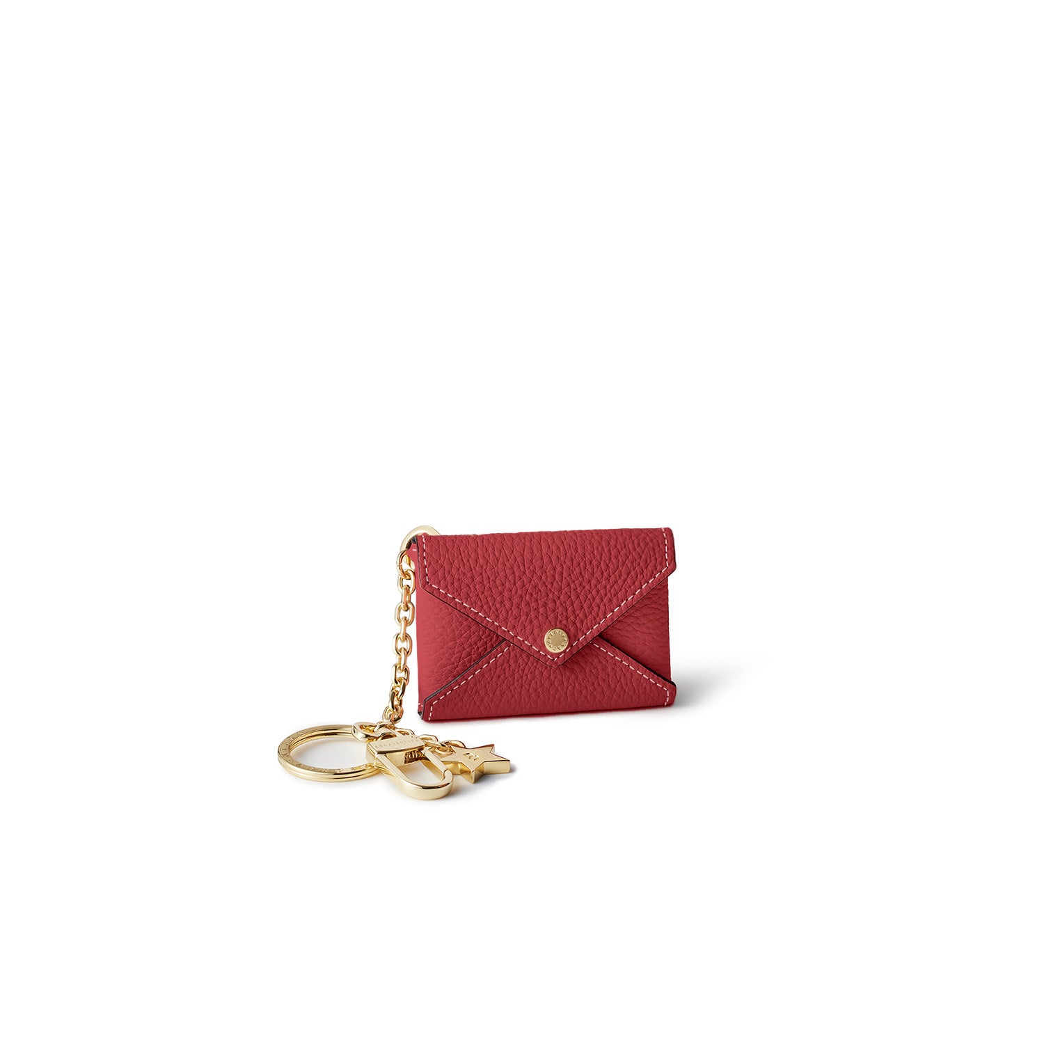 Star Key Holder Shrink Leather (Red)