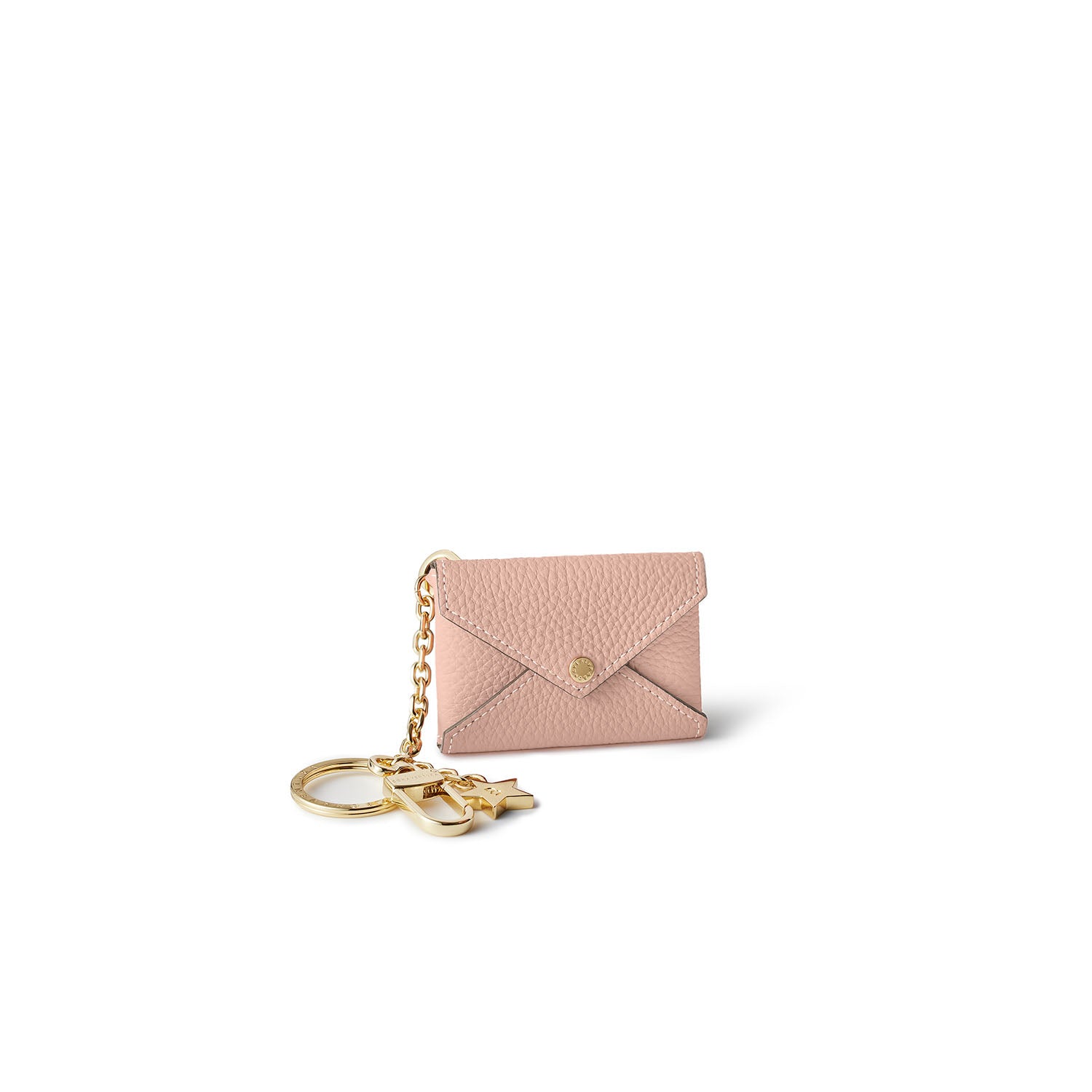Star Key Holder Shrink Leather (Almond Pink (Etoupe edge paint))