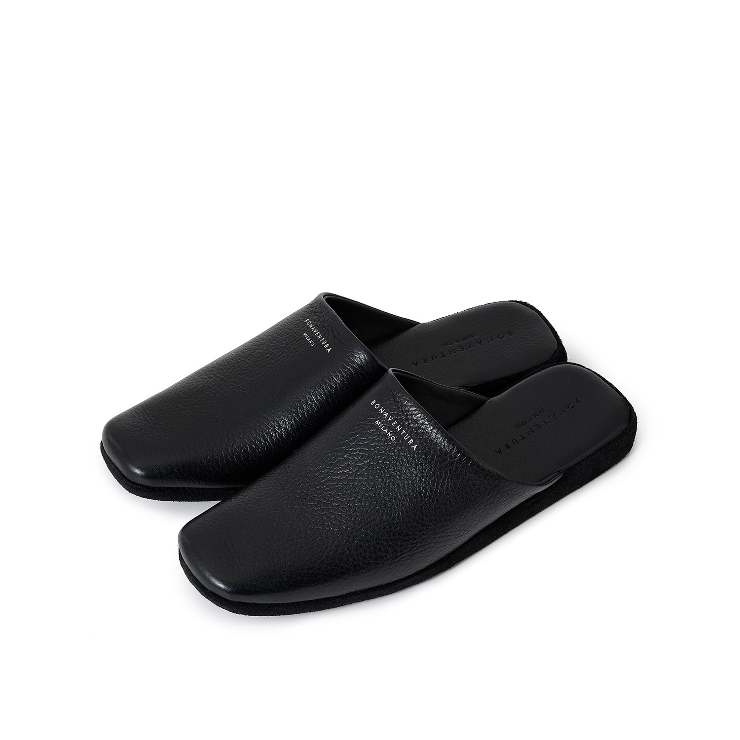 Room Shoes with Logo Shrink Leather