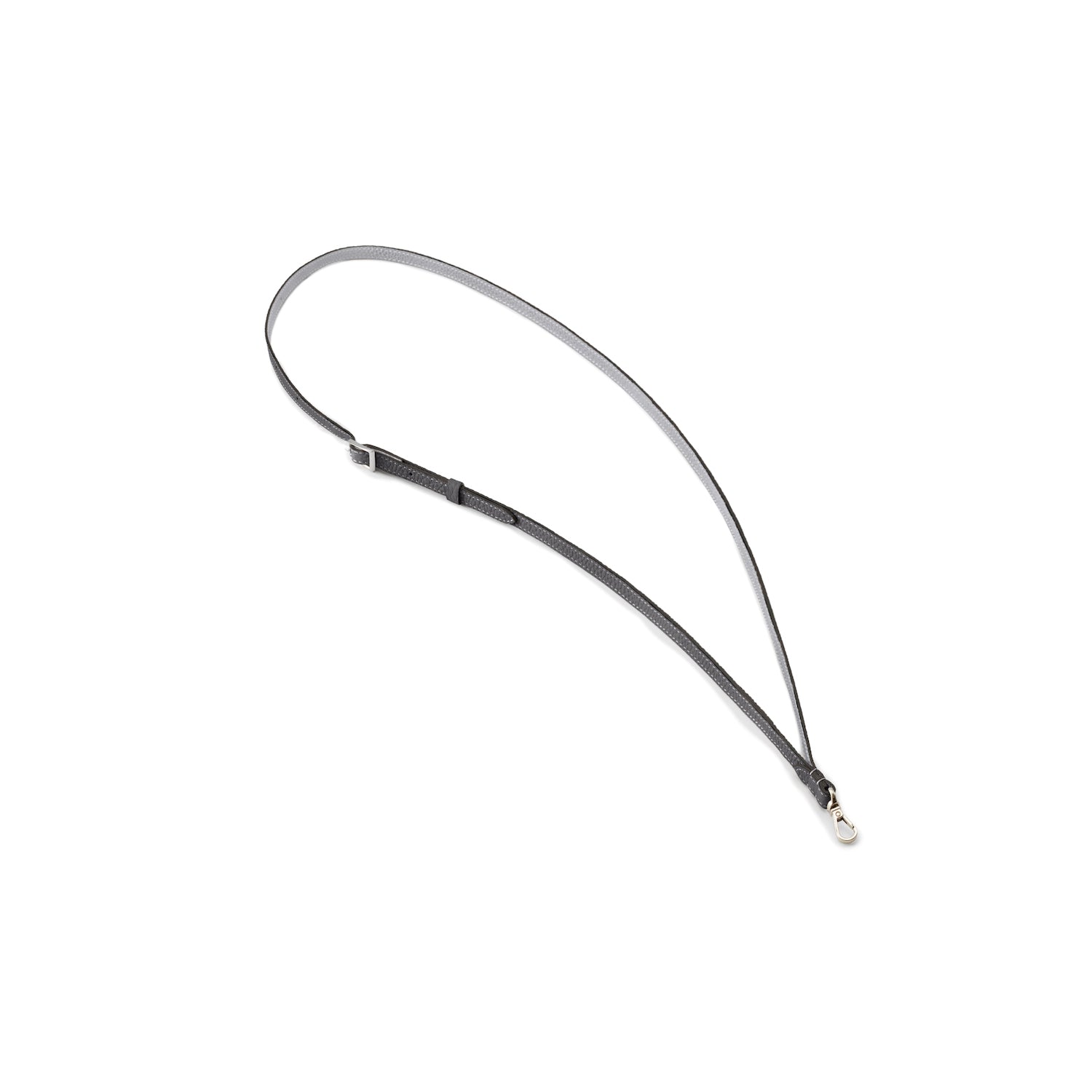 Single Shoulder Strap Shrink Leather (Charcoal Gray × True Gray)