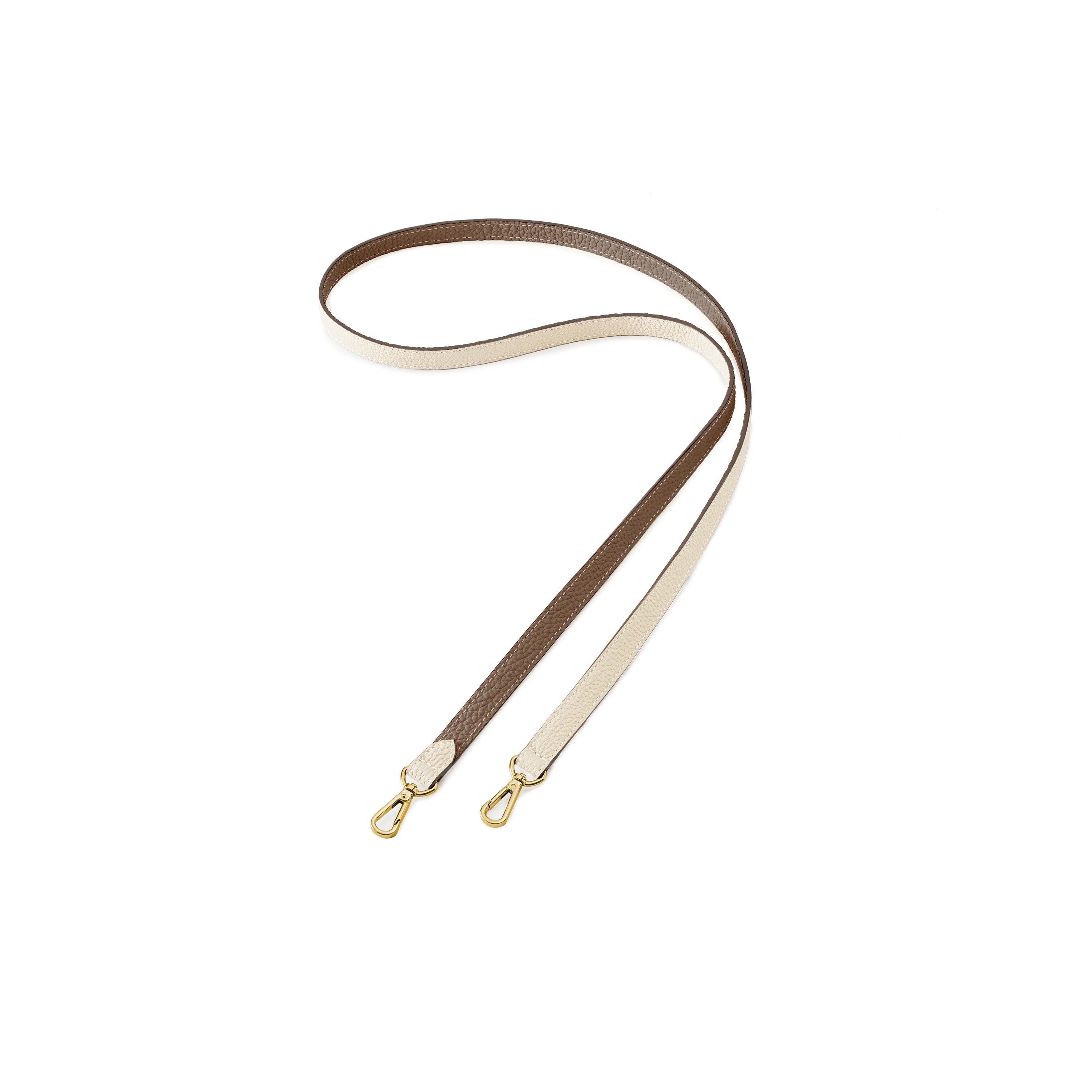 Shoulder Strap for Back Cover Case with Handle Shrink Leather (Ivory × Etoupe)