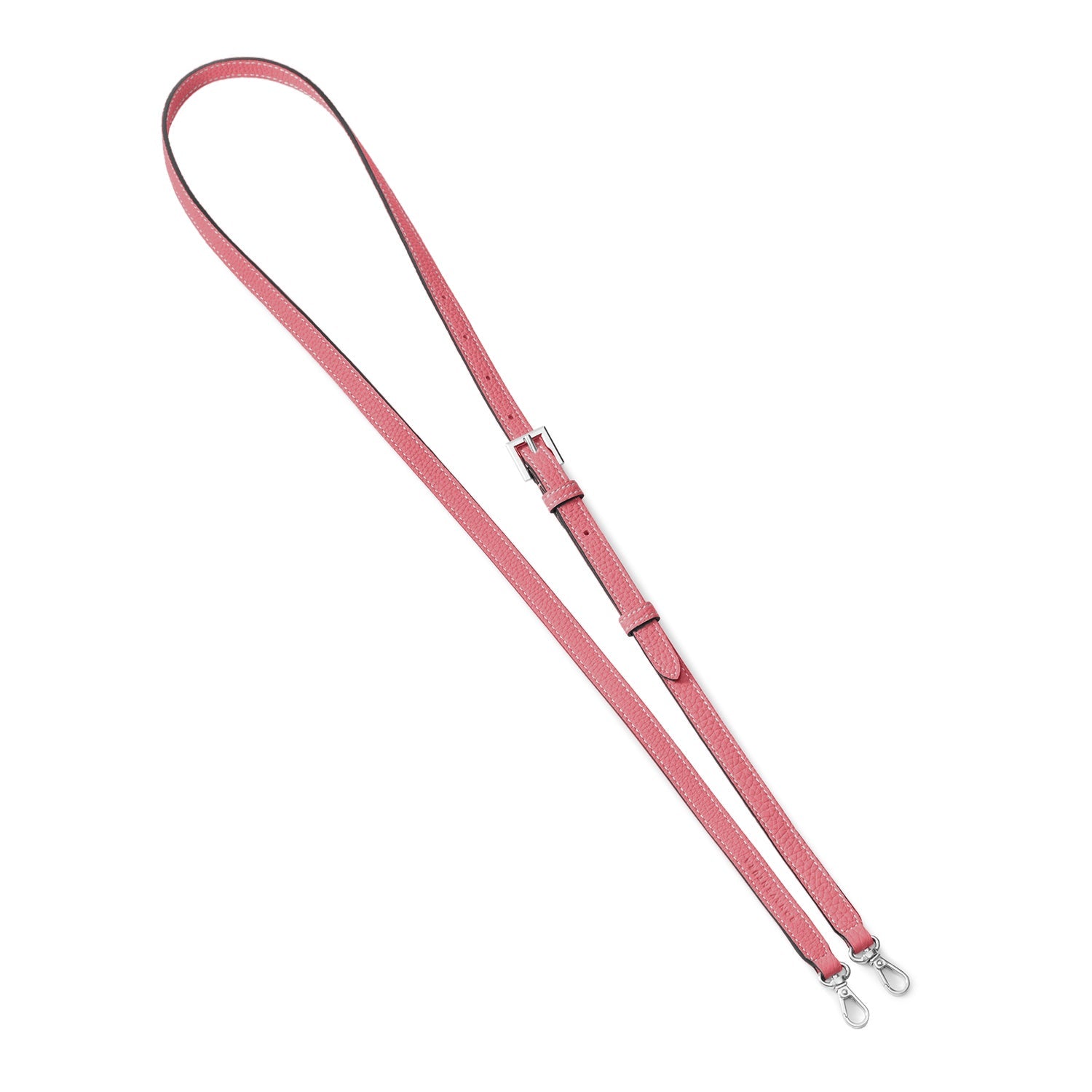 Shoulder Strap Shrink Leather (Azalee Pink - Silver)