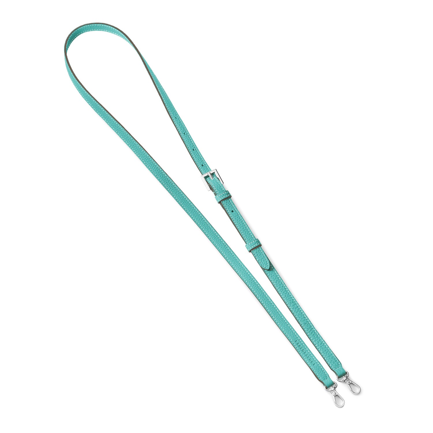 Shoulder Strap Shrink Leather (Atoll Blue (Etoupe edge paint) - Silver)