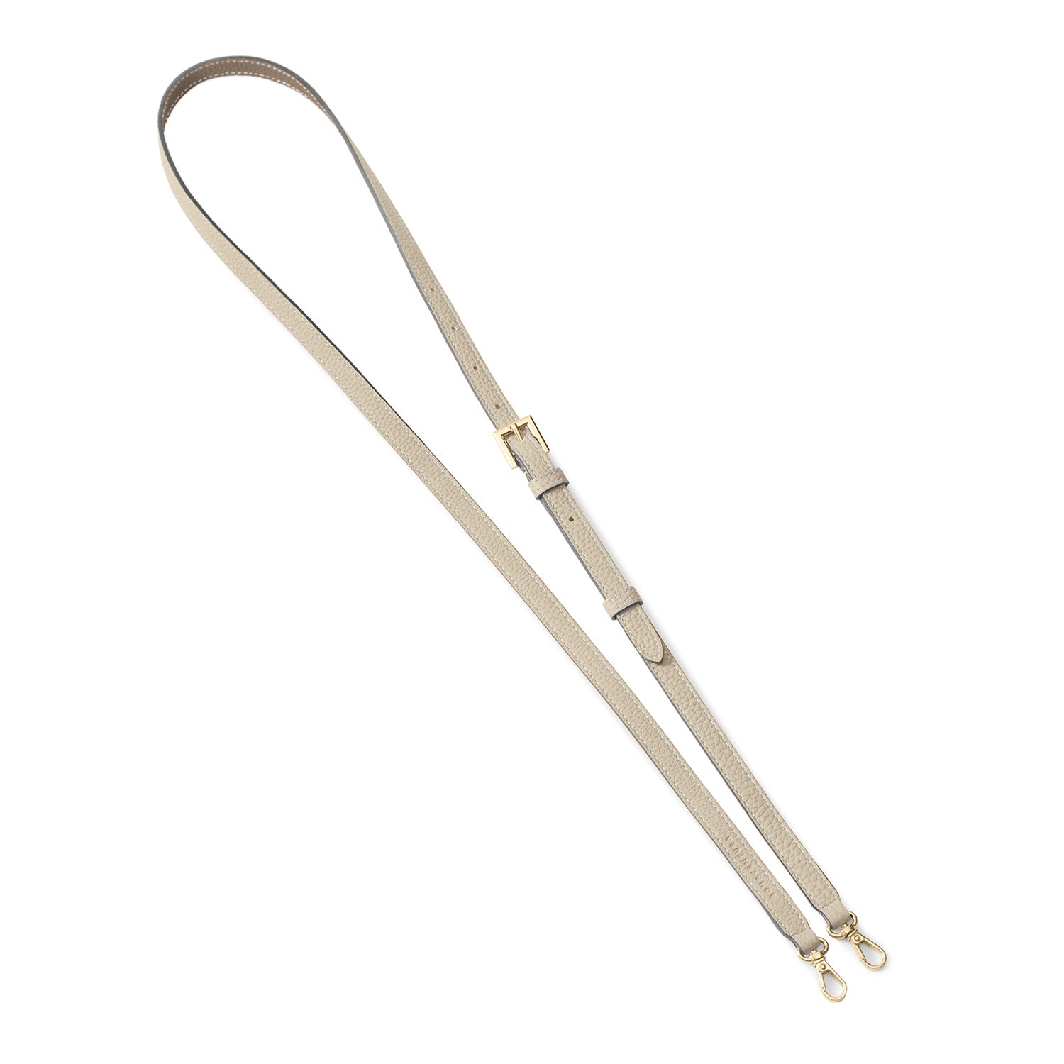 Shoulder Strap Shrink Leather (Ivory × Etoupe - Gold)