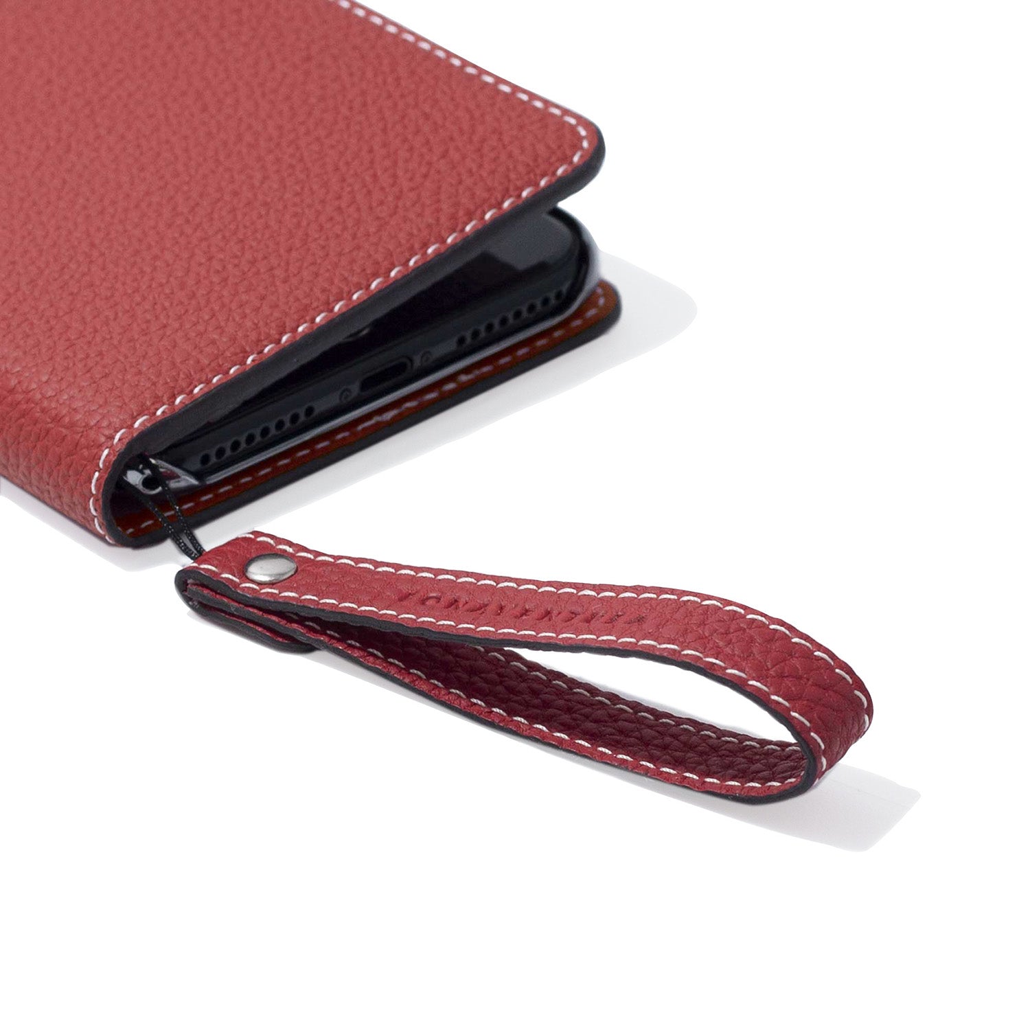 Wrist Strap Shrink Leather (Red - Short)