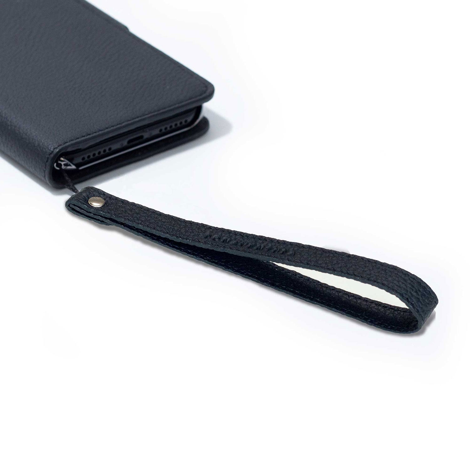 Wrist Strap Shrink Leather (Black - Long)