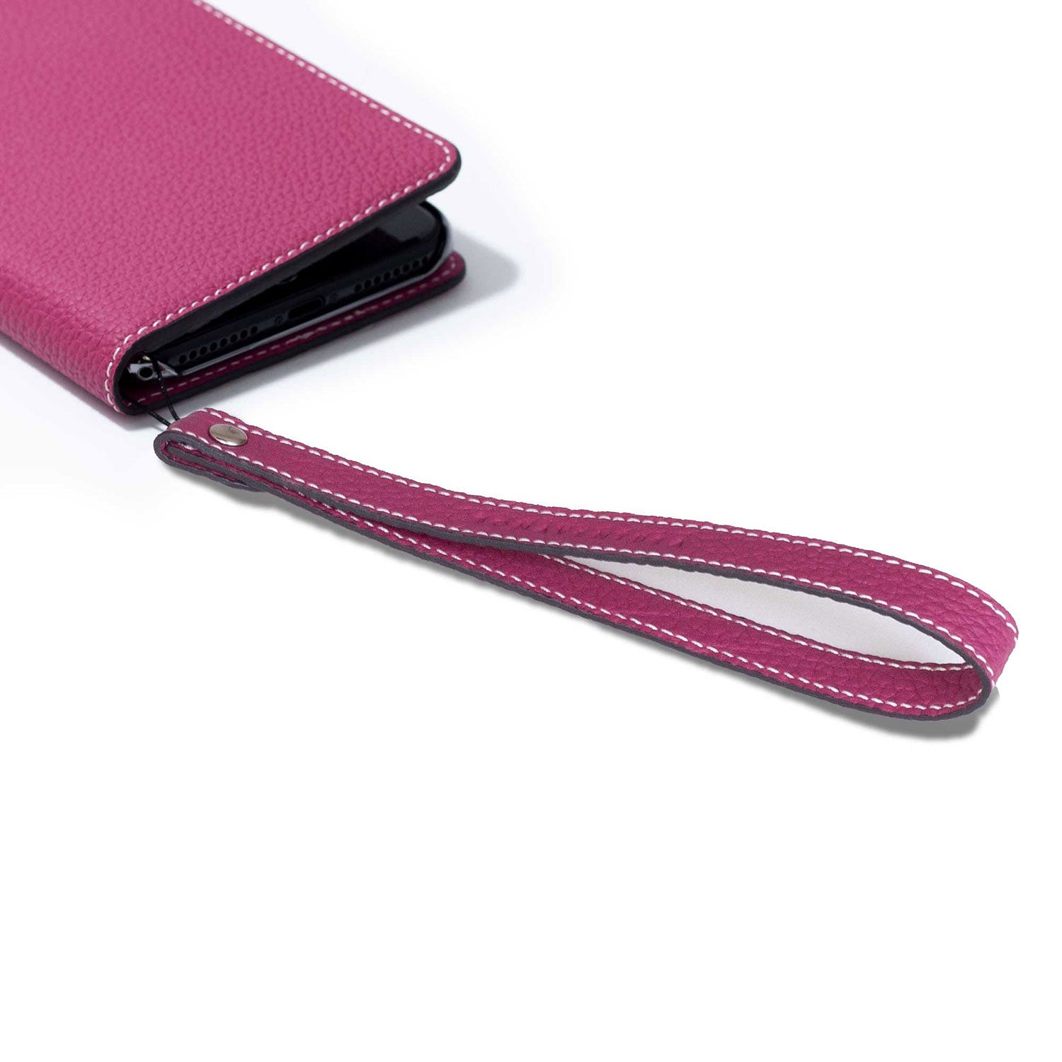 Wrist Strap Shrink Leather (Anemone Purple - Long)
