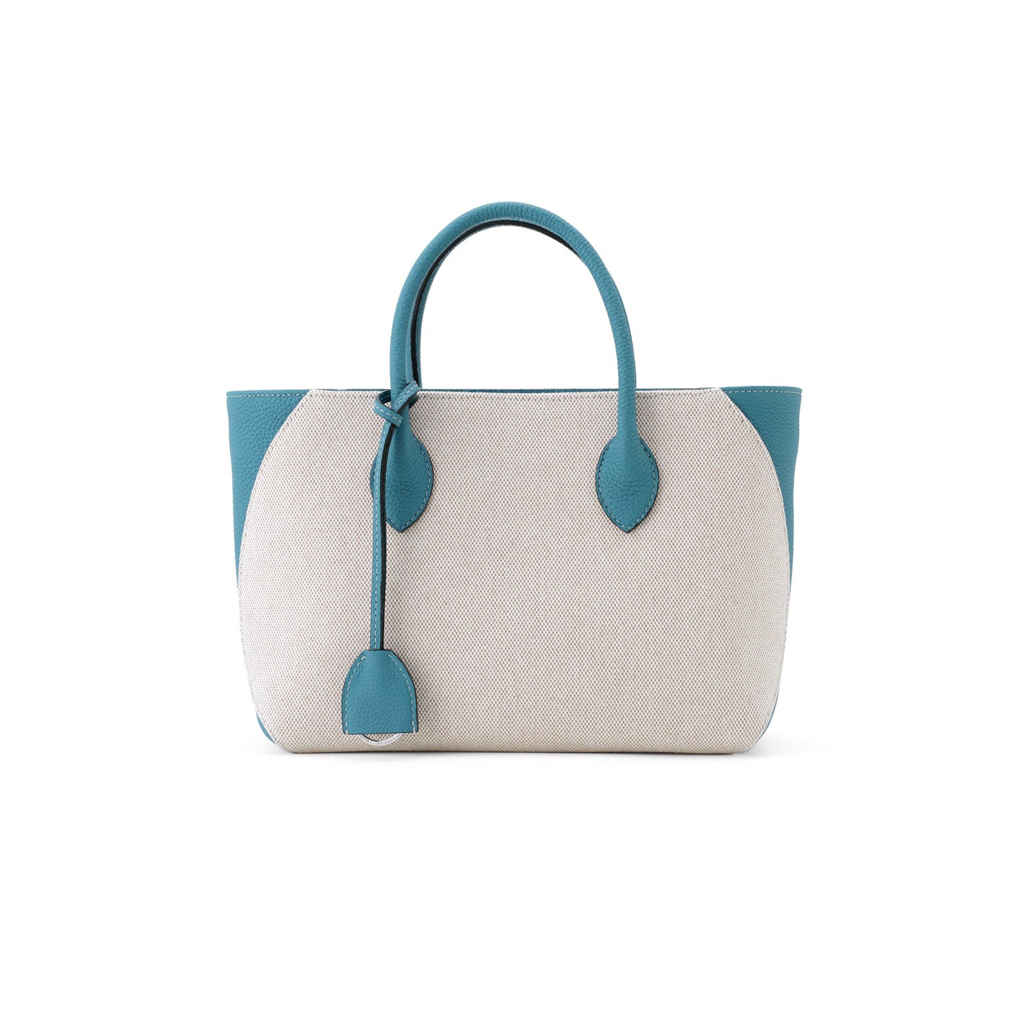 Mia Tote Bag Canvas Leather Combination (Blue Cyan - 27)