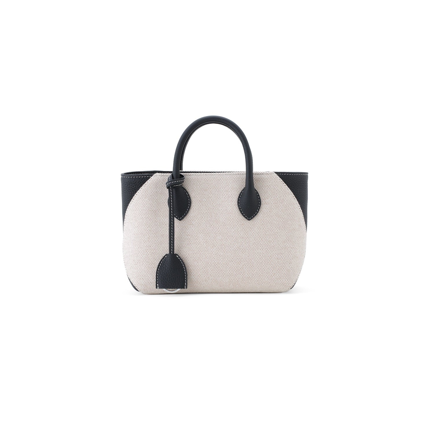 Mia Tote Bag Canvas Leather Combination (Black - 22)