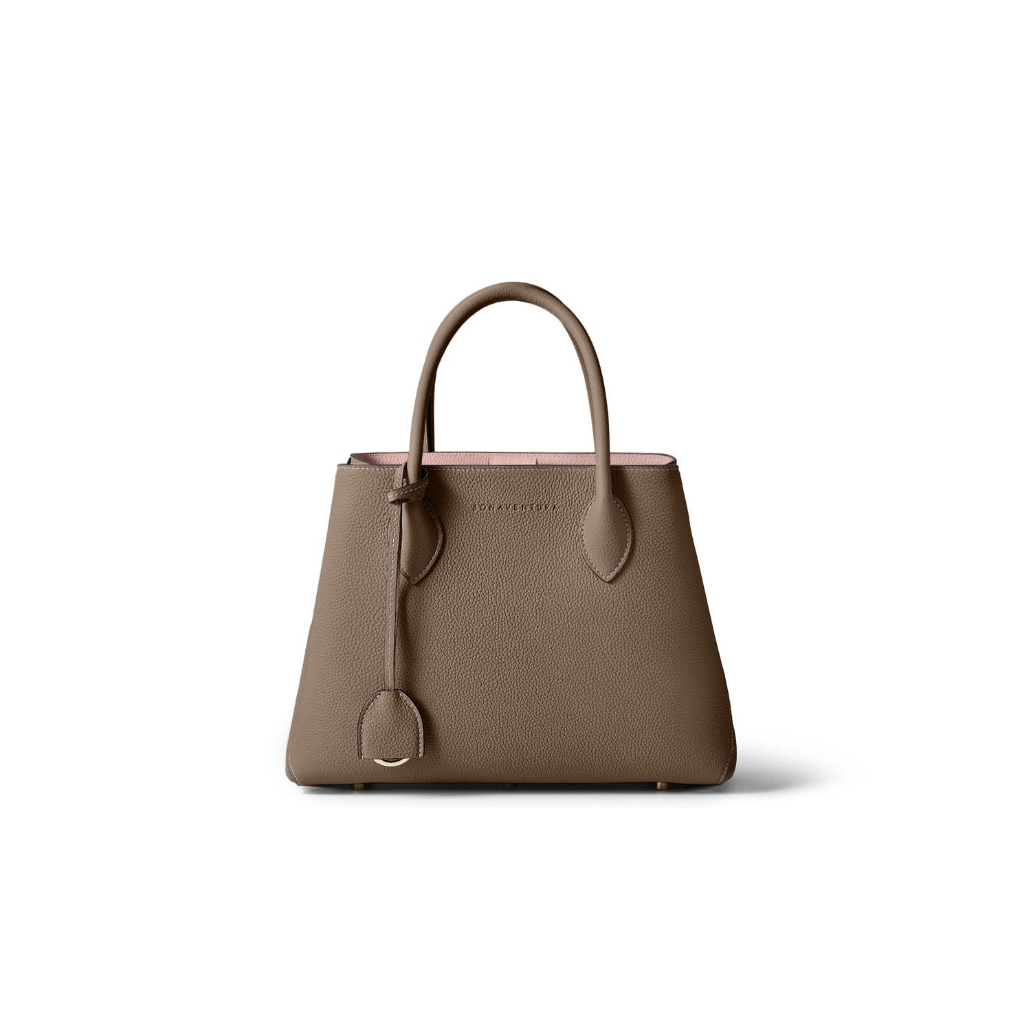 Mia Tote Bag Shrink Leather (Etoupe × Sakura Pink - 30)