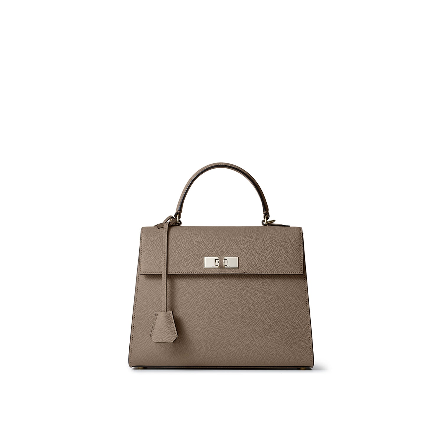 Vittoria Top Handle Bag Nobile Leather (Etoupe - Small)