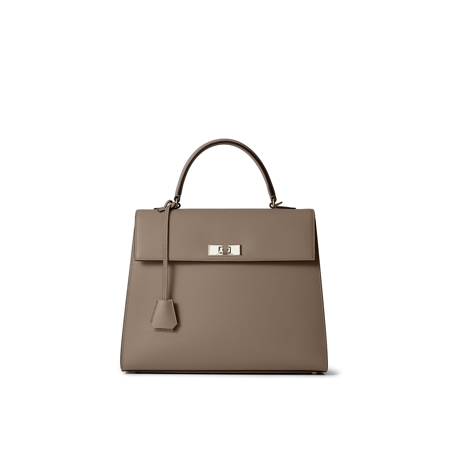 Vittoria Top Handle Bag Nobile Leather (Etoupe - Medium)