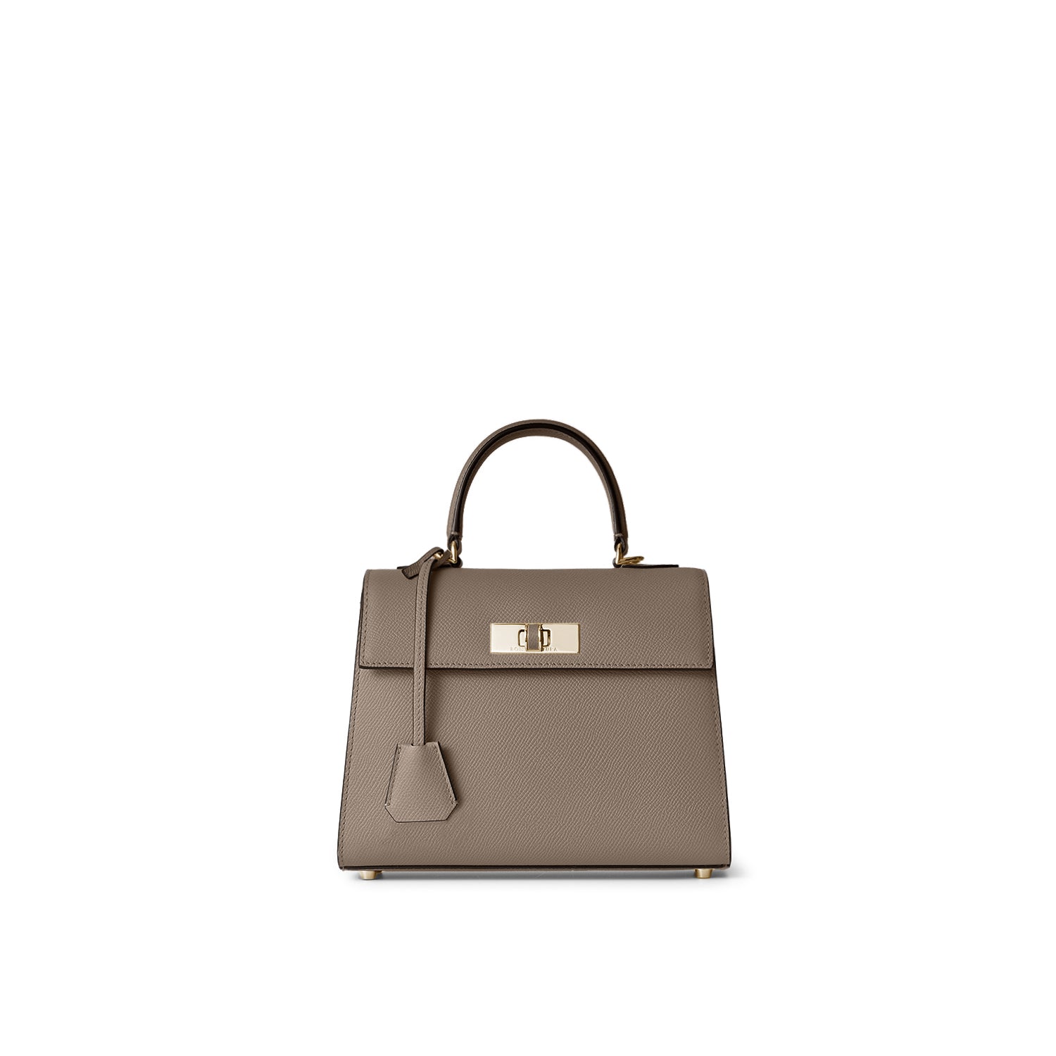 Vittoria Top Handle Bag Nobile Leather (Etoupe - Mini)