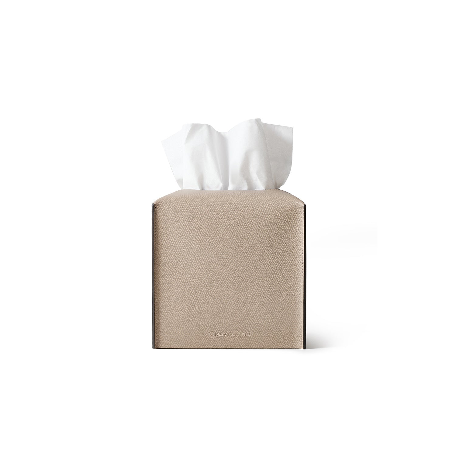 Tissue Box Cover Nobile Leather (Greige - Square)