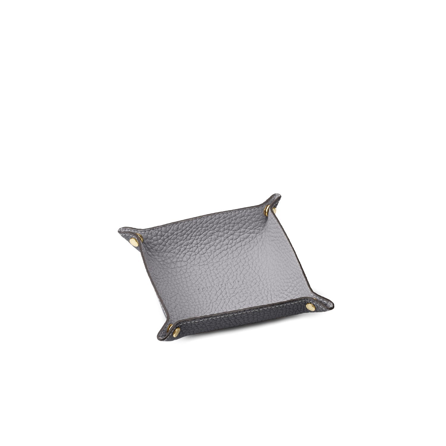 Valet Tray Shrink Leather (Charcoal Gray × True Gray - Small)