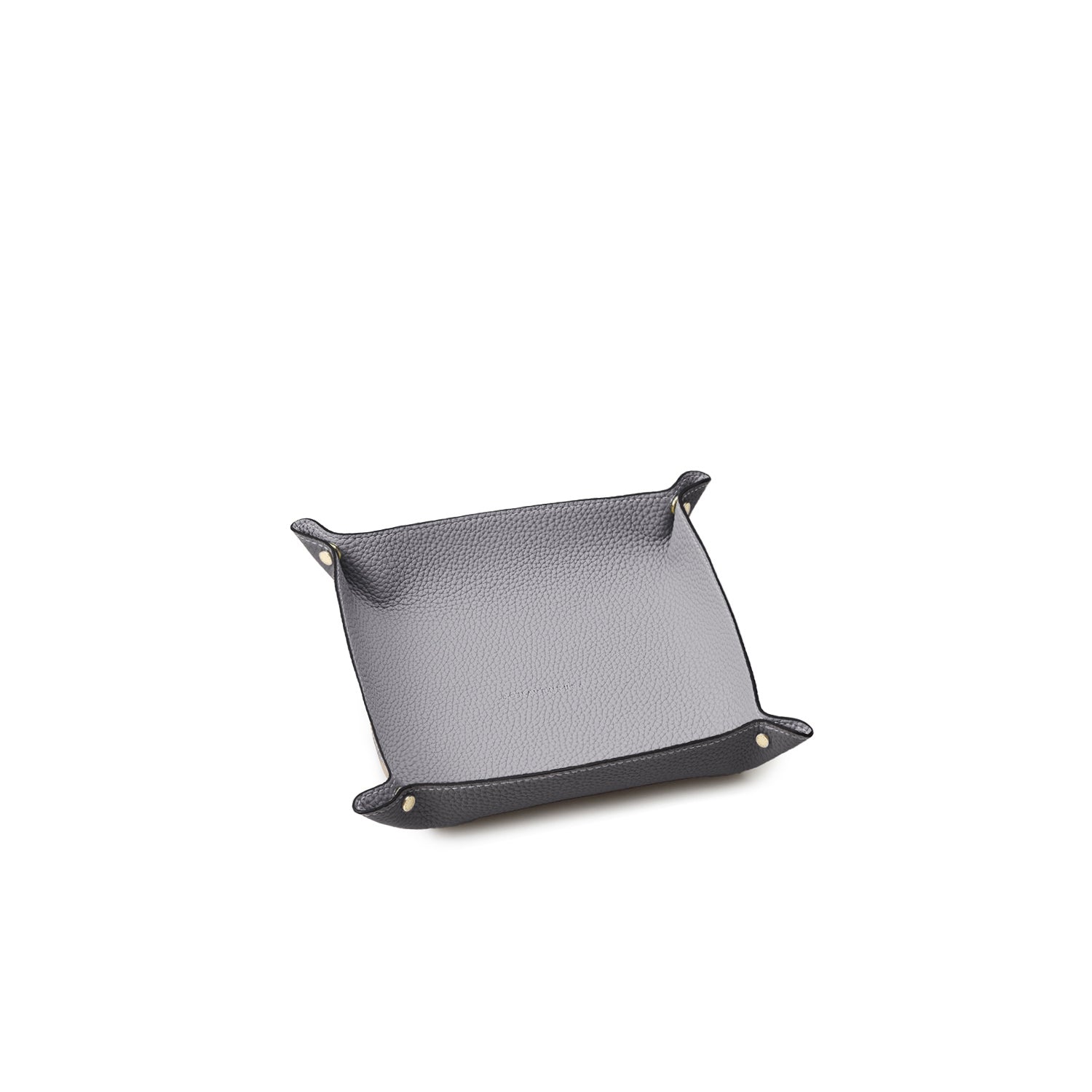 Valet Tray Shrink Leather (Charcoal Gray × True Gray - Medium)