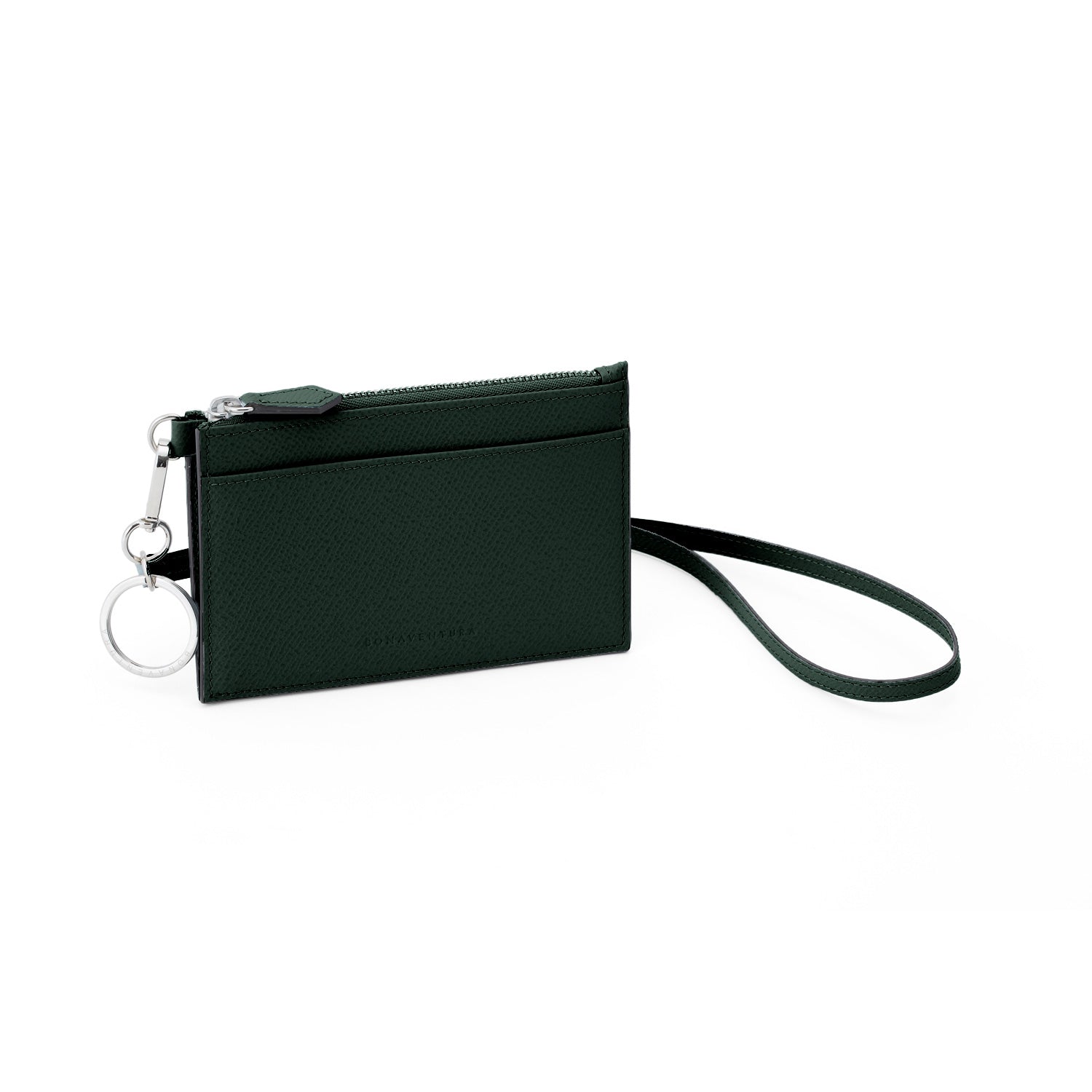 Zip Card Holder with Strap Nobile Leather (Malachite Green)