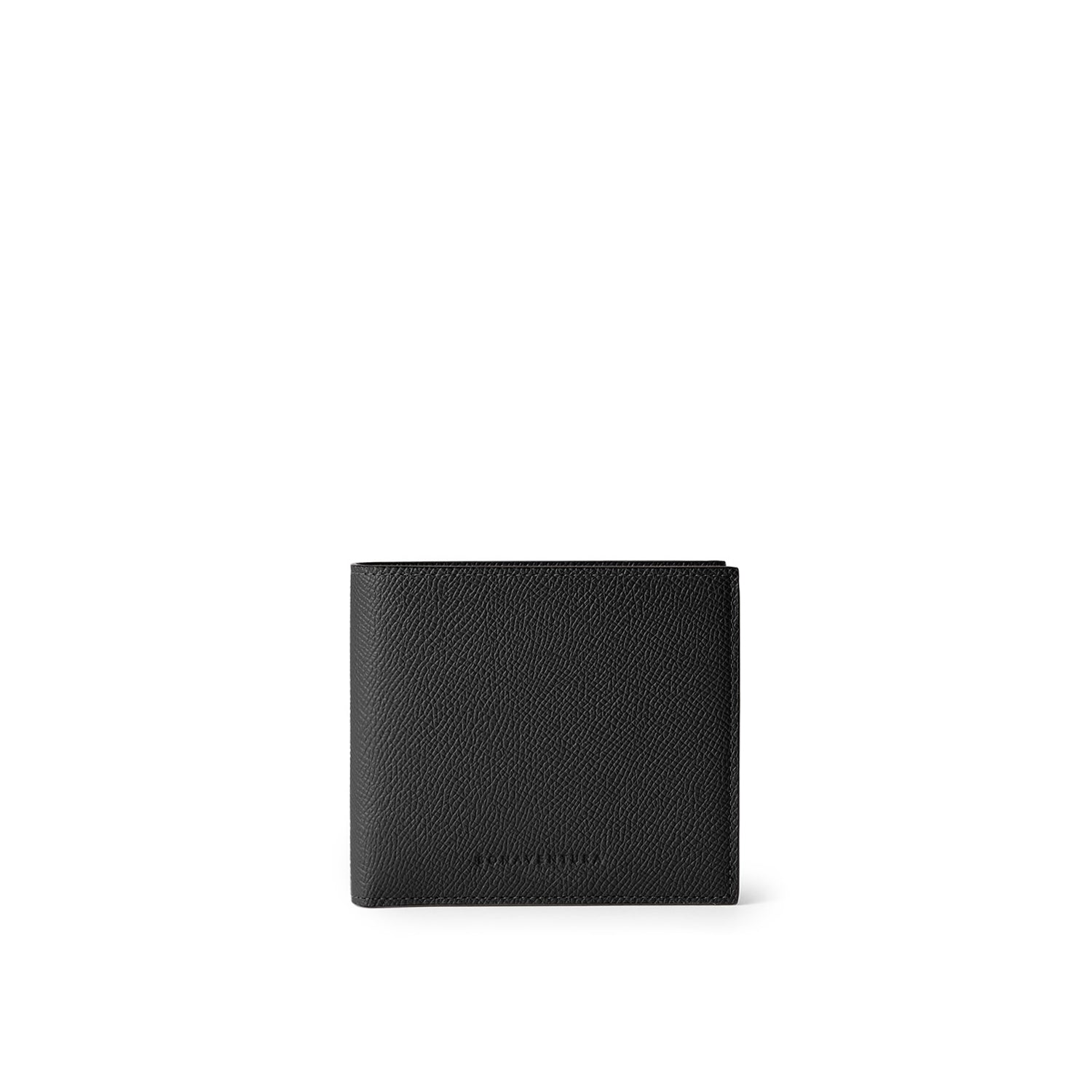 Bi-color Bi-fold Wallet with Coin Pocket Nobile Leather (Black × Navy)
