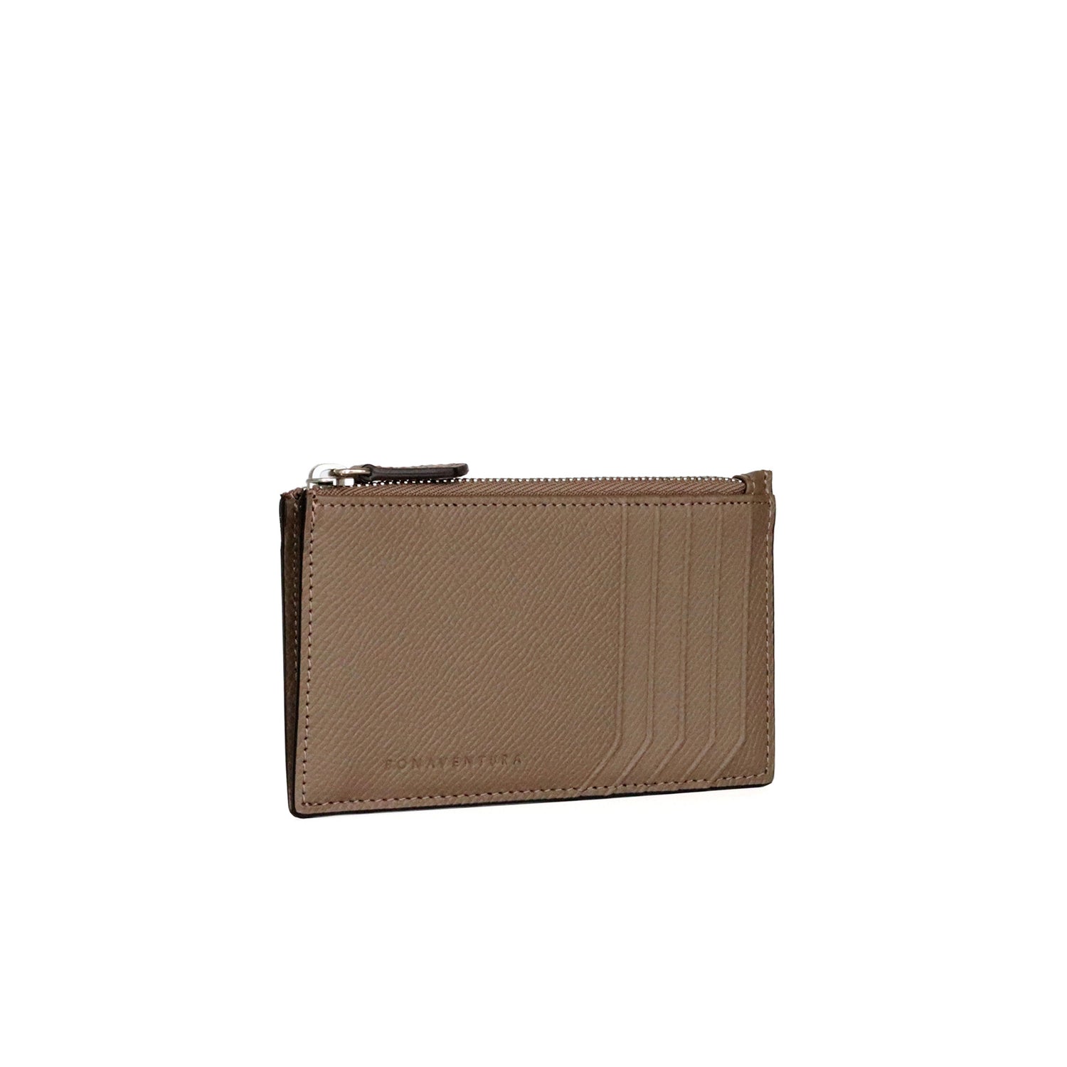 Mini Zip Wallet Nobile Leather (Etoupe)