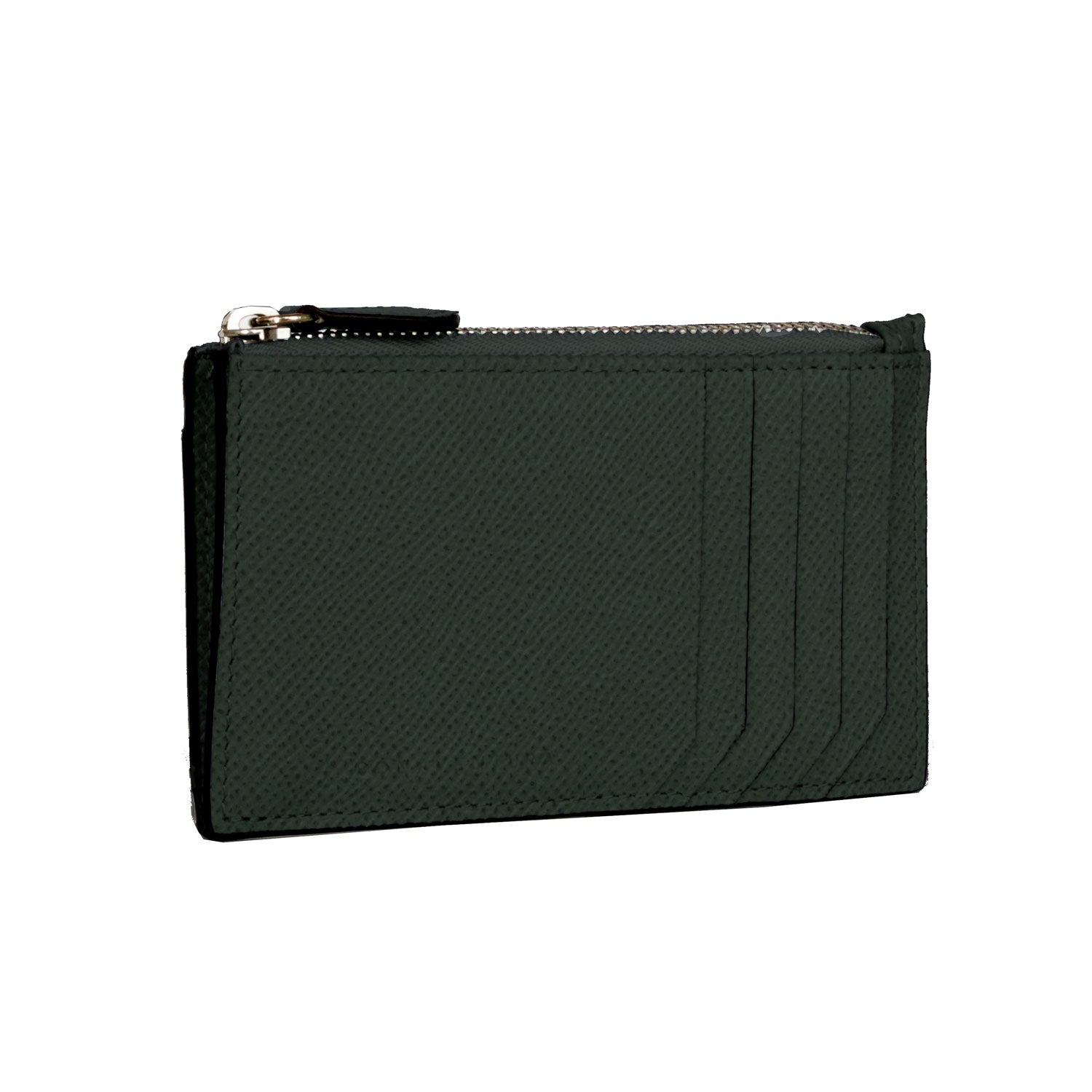 Mini Zip Wallet Nobile Leather (Malachite Green)