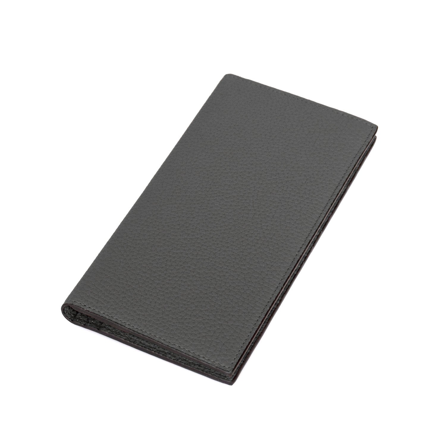 Long Wallet Shrink Leather (Charcoal Gray)