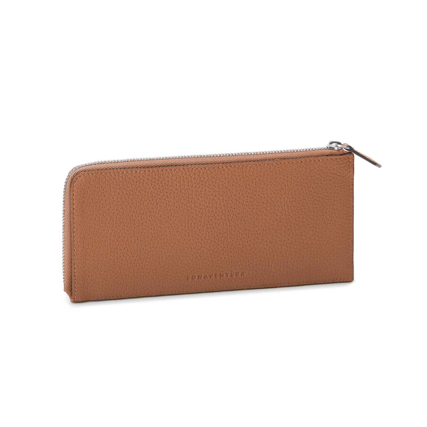 Long L-Zip Wallet Shrink Leather (Camel)