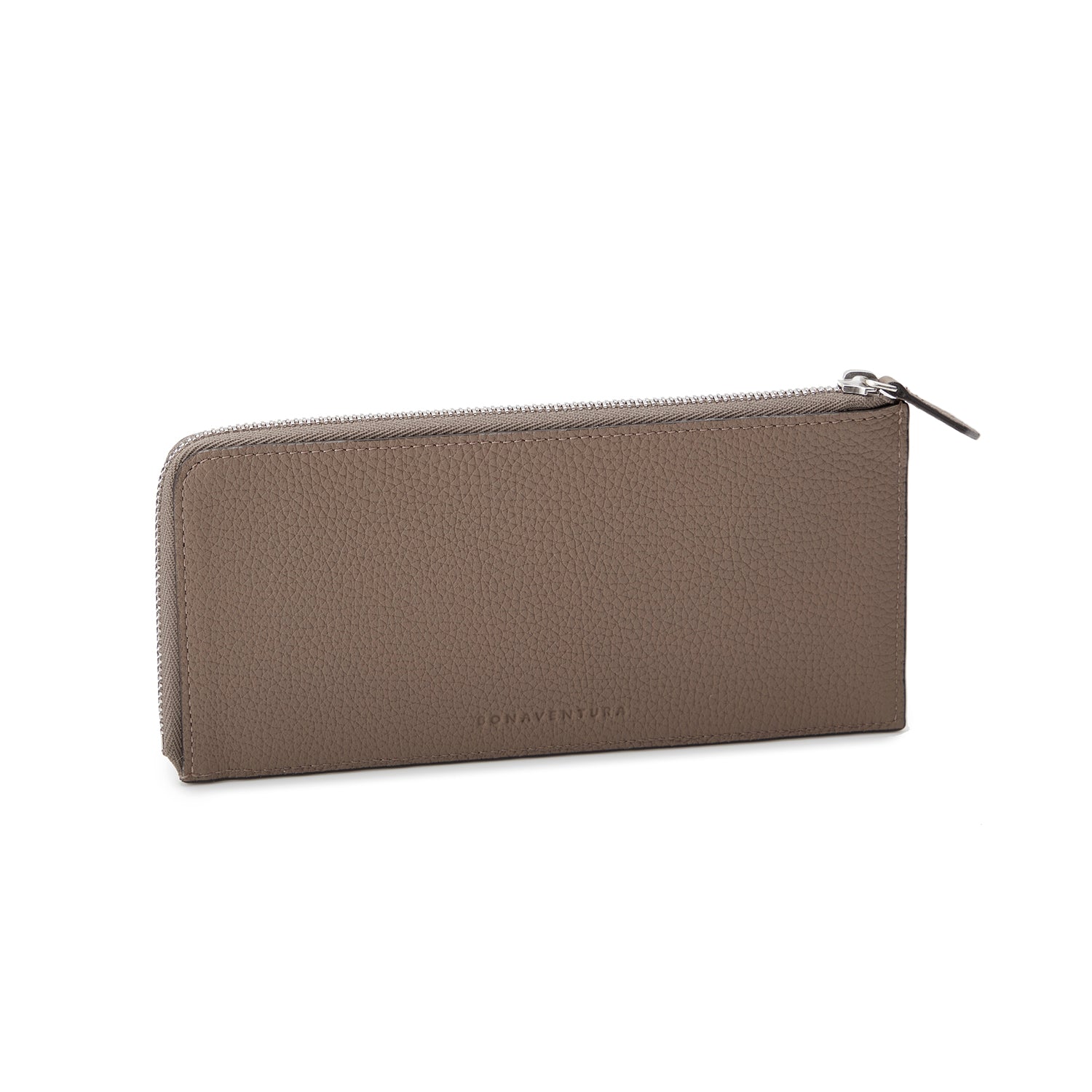 Long L-Zip Wallet Shrink Leather (Etoupe)