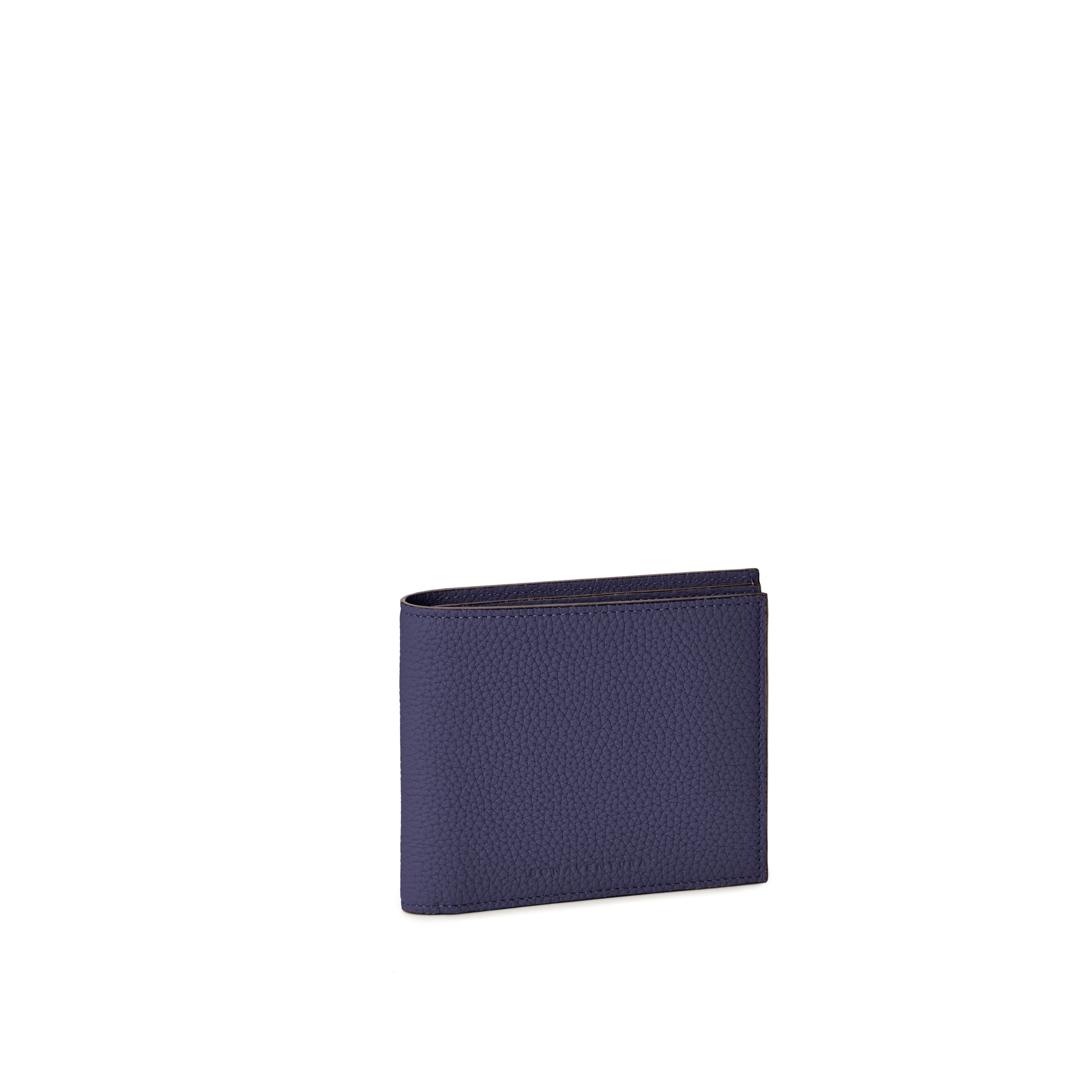 Men's Bi-fold Wallet Shrink Leather (Indigo Blue)