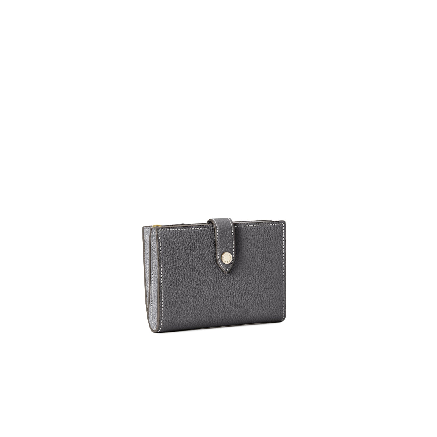Belted Multi Medium Wallet Shrink Leather (Charcoal Gray × True Gray)