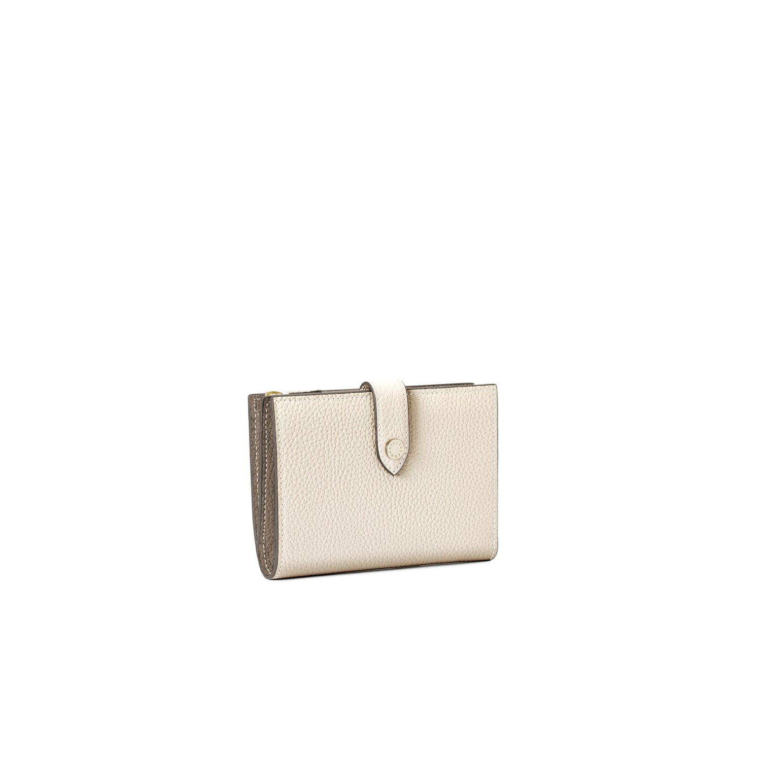 Belted Multi Medium Wallet Shrink Leather (Ivory × Etoupe)
