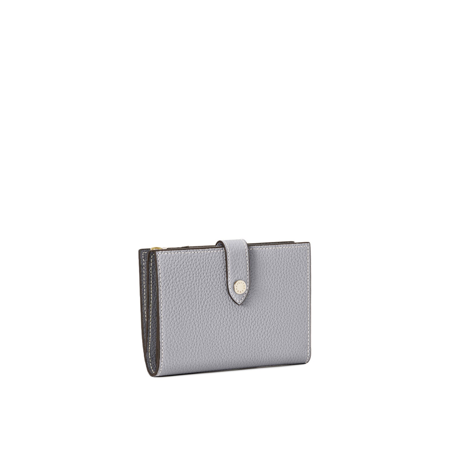 Belted Multi Medium Wallet Shrink Leather (True Gray × Charcoal Gray)