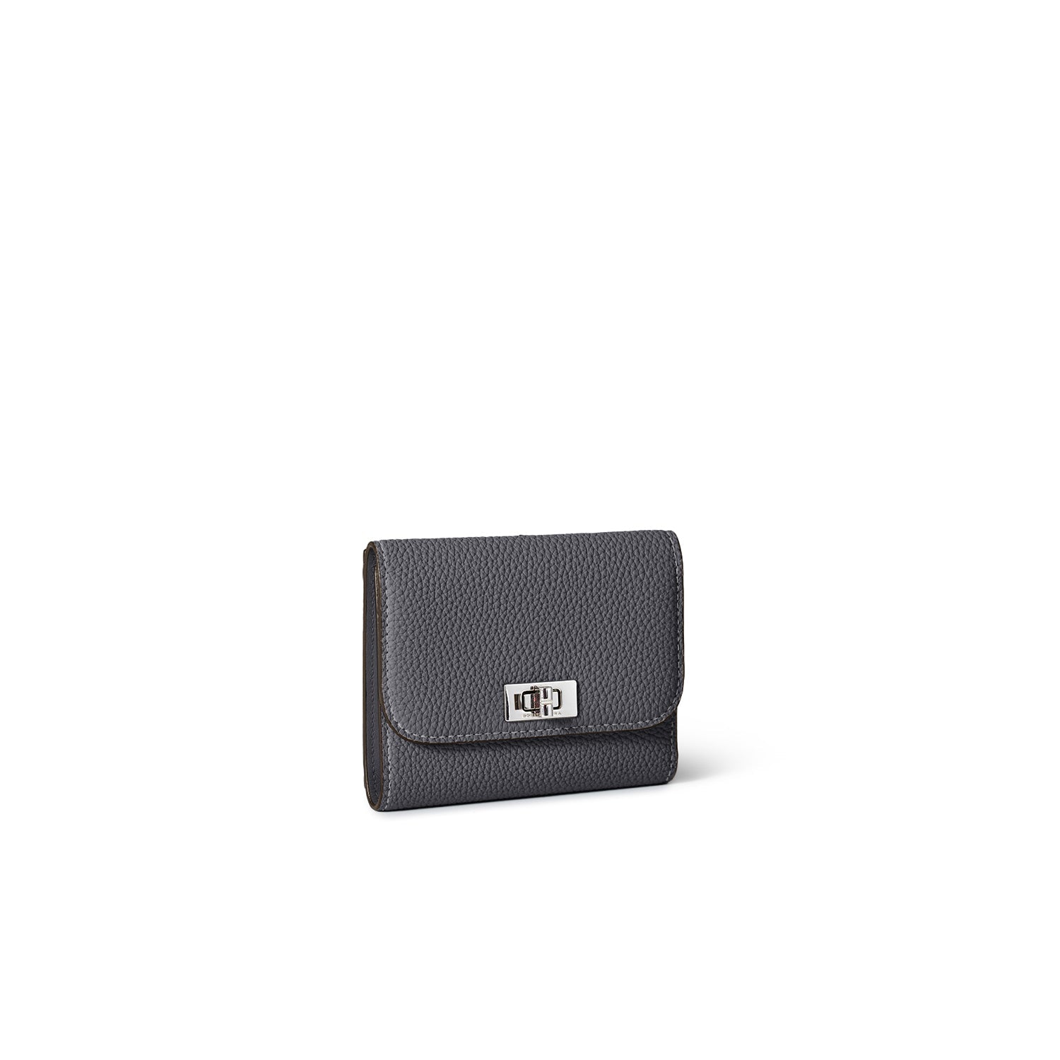 Beatrice Tri-fold Wallet Shrink Leather (Charcoal Gray)