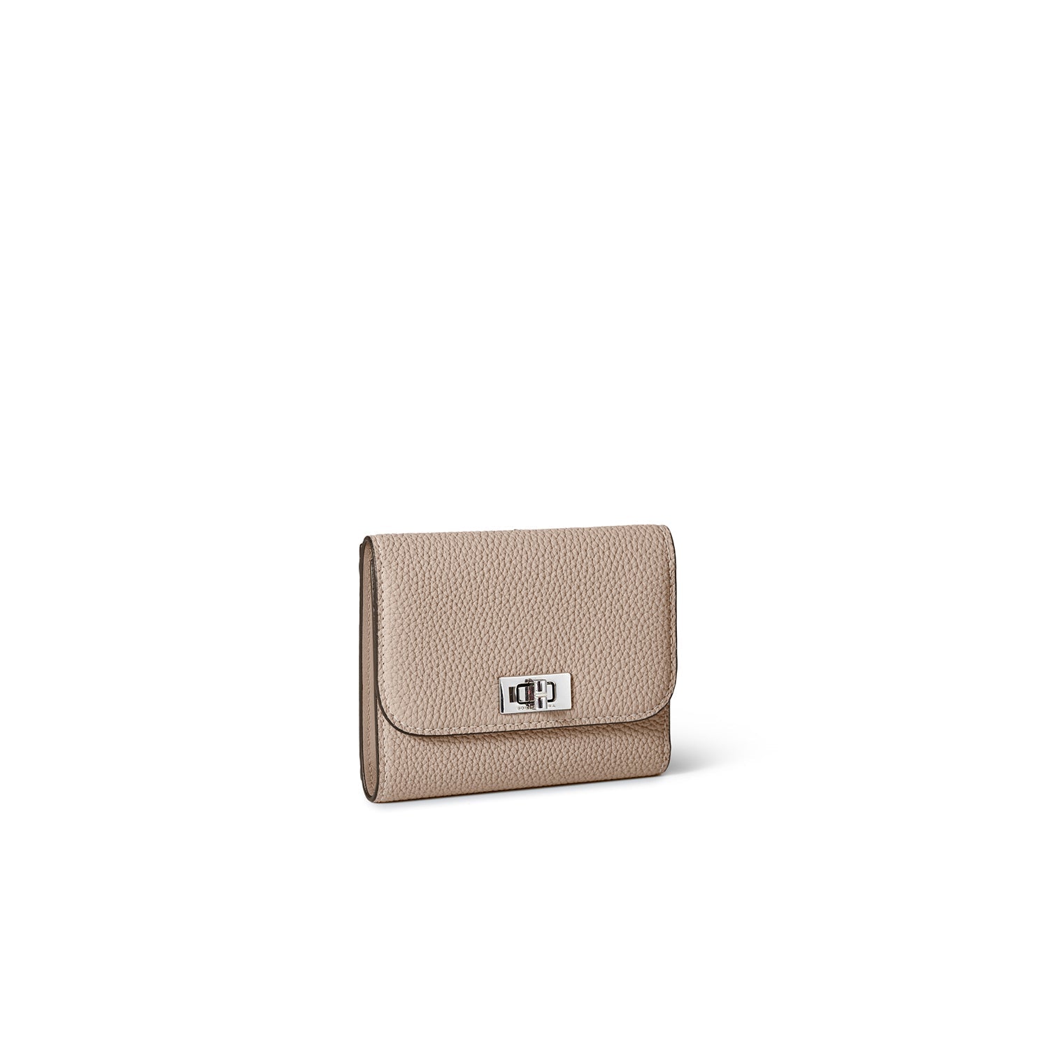 Beatrice Tri-fold Wallet Bottalato Leather (Greige)